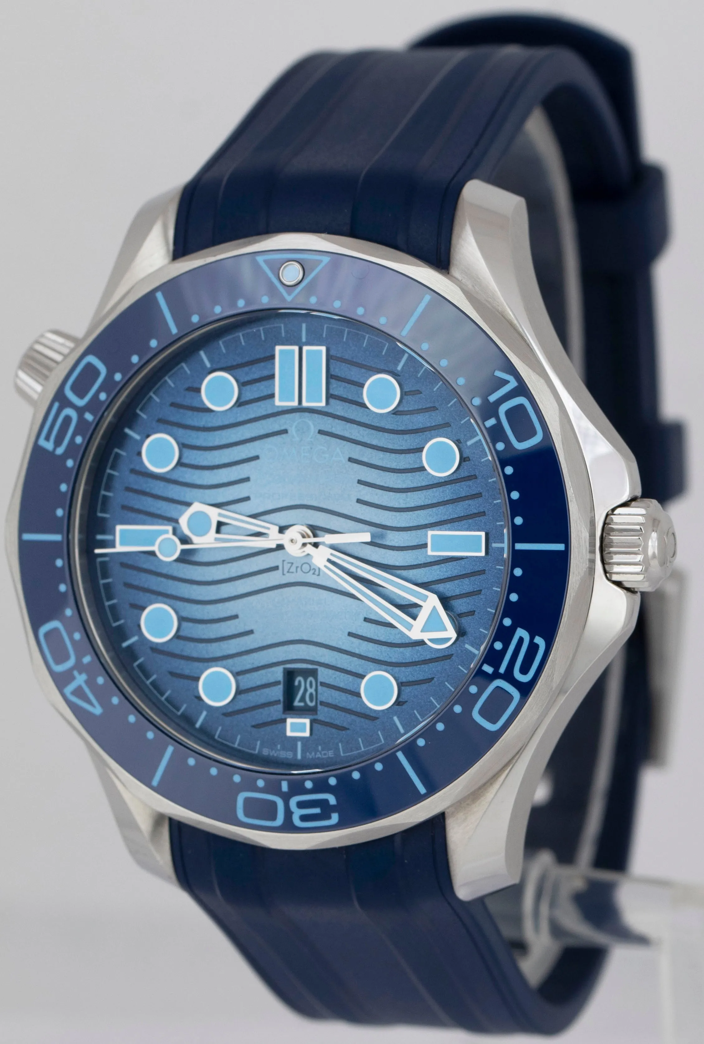 PAPERS Omega Seamaster 42mm Blue Ceramic Steel Watch 210.32.42.20.03.002 B P