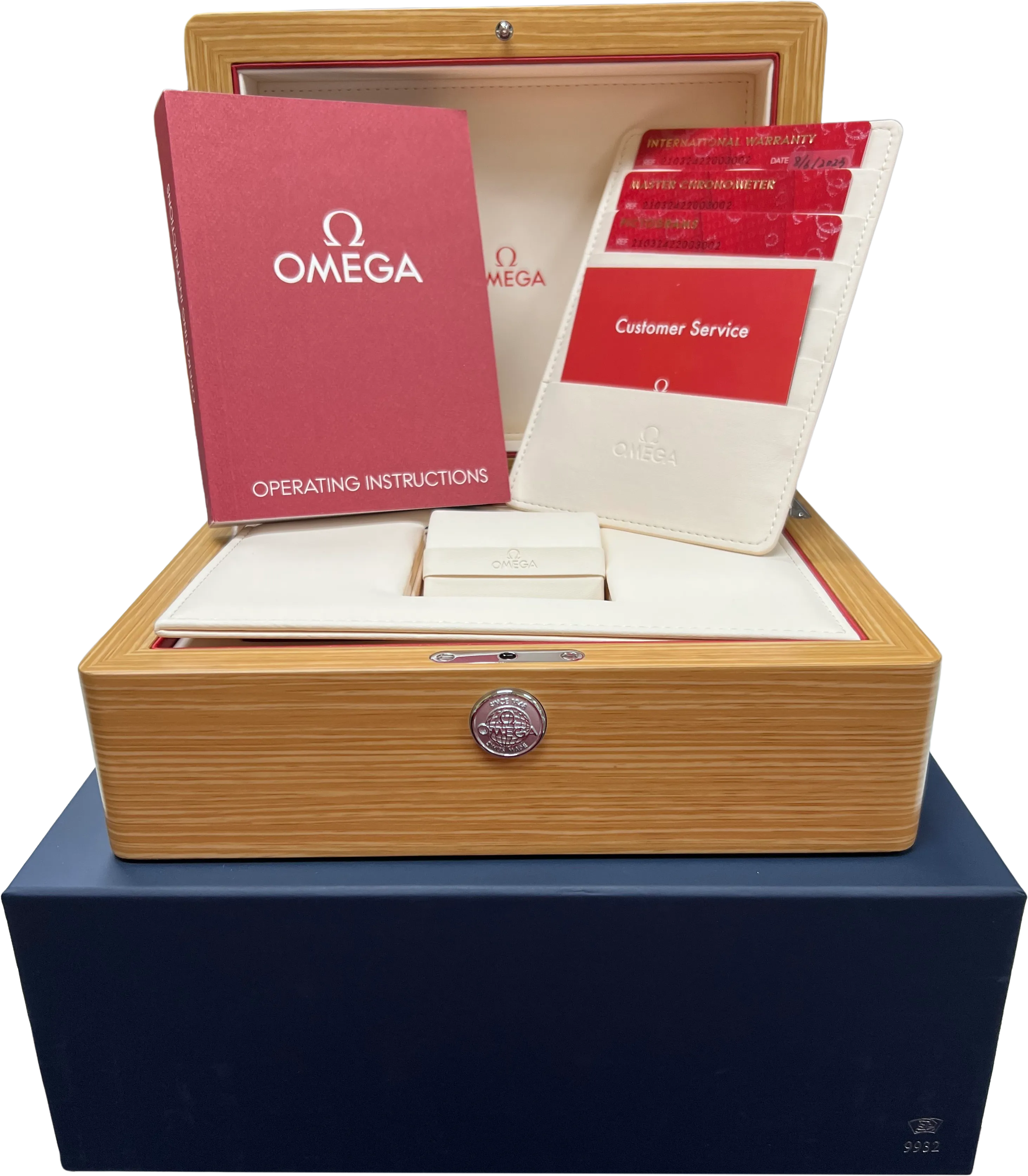 PAPERS Omega Seamaster 42mm Blue Ceramic Steel Watch 210.32.42.20.03.002 B P