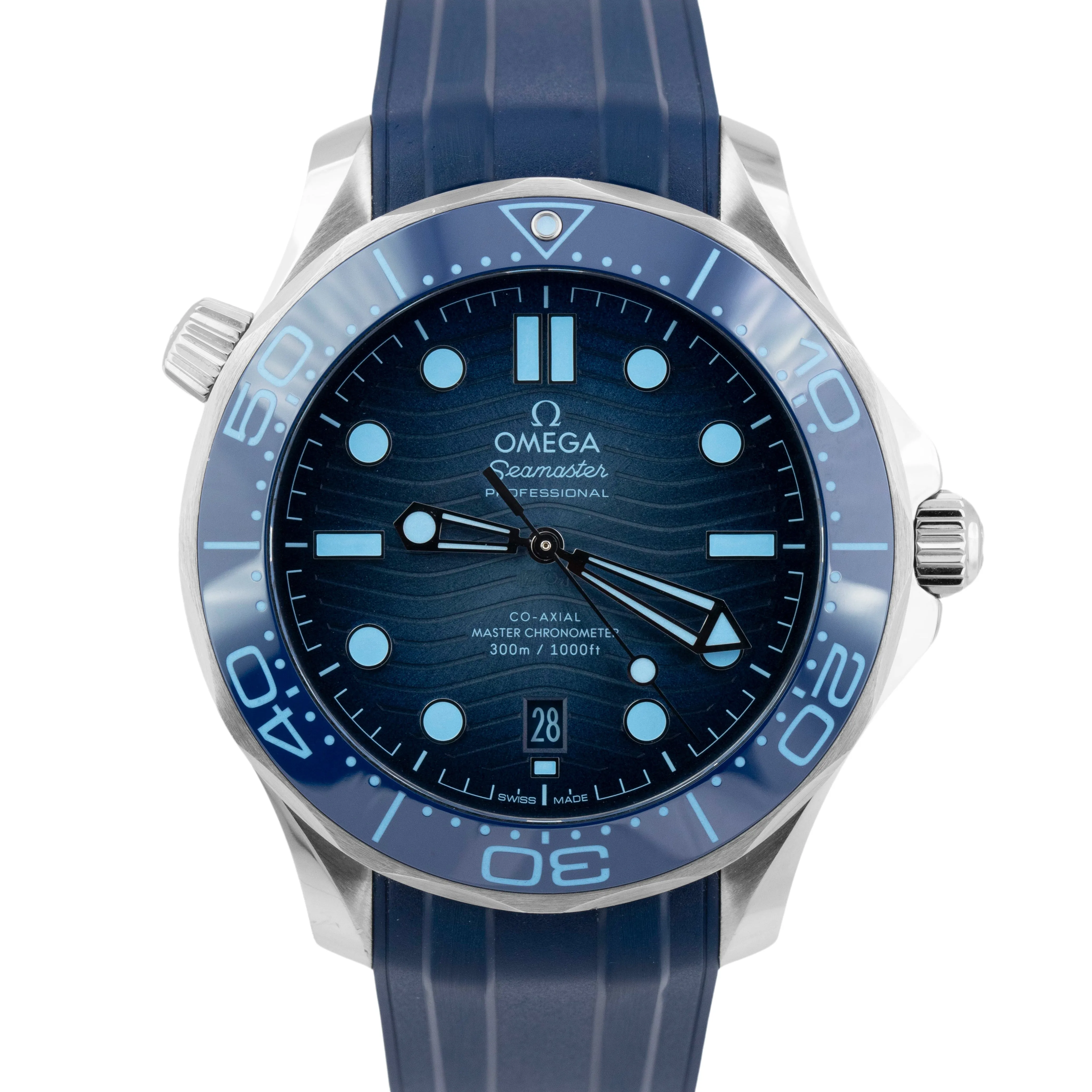 PAPERS Omega Seamaster 42mm Blue Ceramic Steel Watch 210.32.42.20.03.002 B P