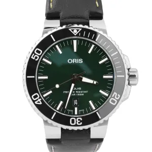 PAPERS Oris Aquis GREEN Steel 43.5mm 01 733 7730 4157-07 5 24 10E Watch BOX