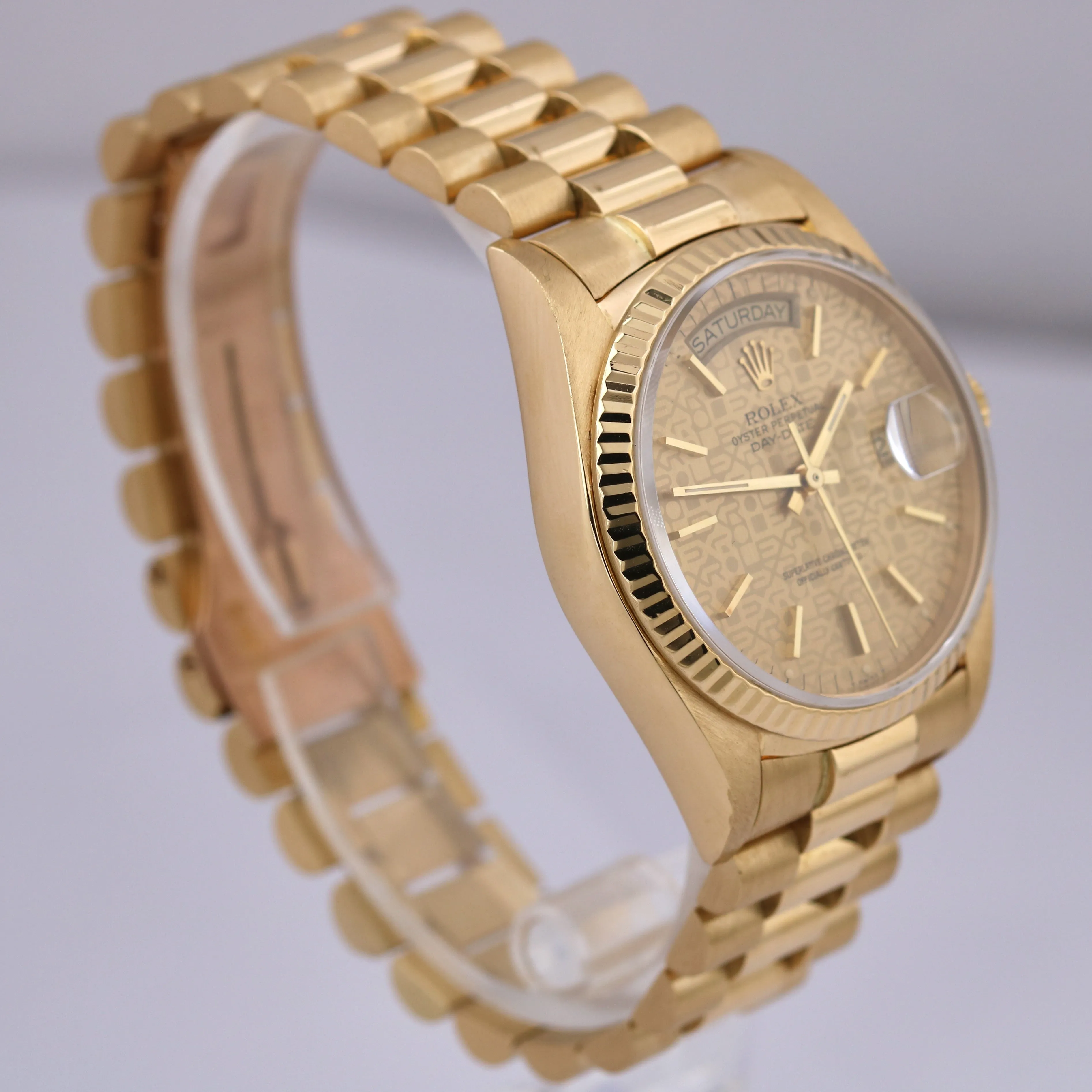 PAPERS Rolex Day-Date President CHAMPAGNE JUBILEE DIAL 36mm 18K Gold 18038 B P