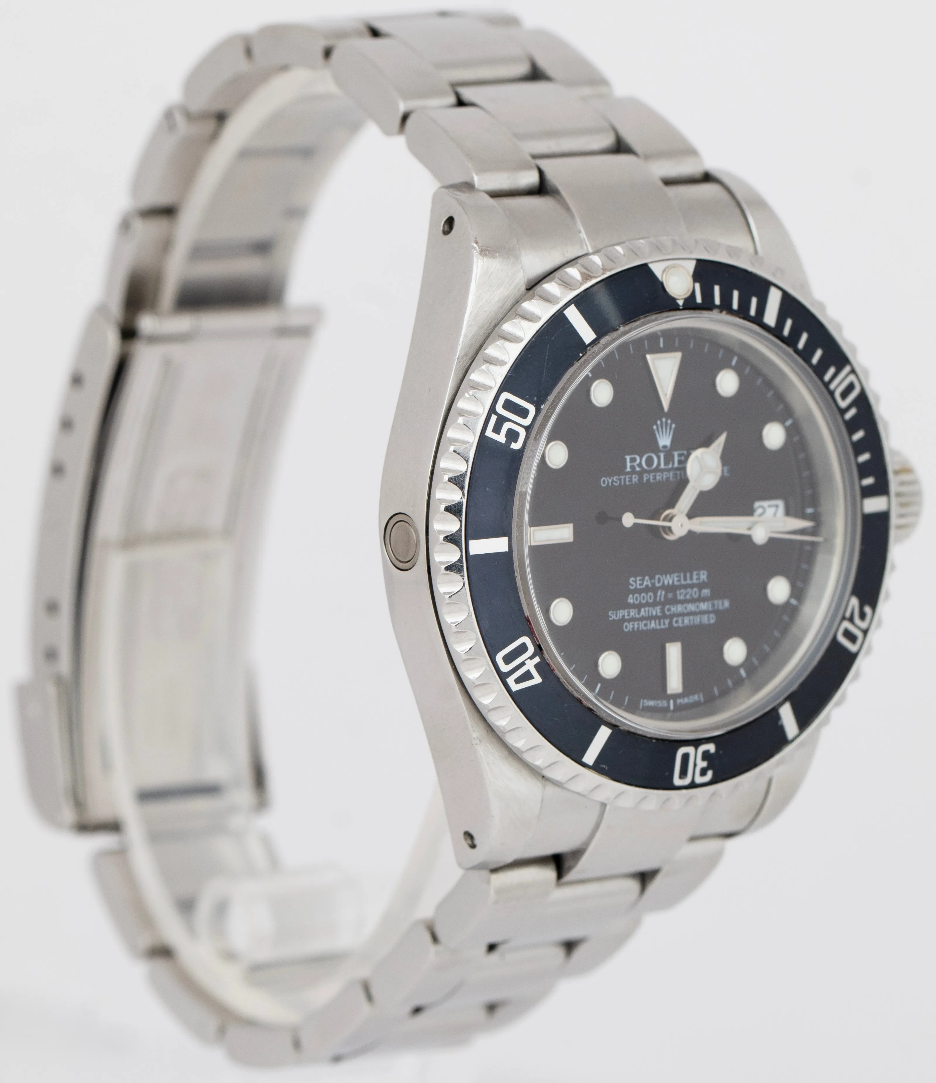 PAPERS Rolex Sea-Dweller 16600 Automatic 40mm Stainless Steel Black Watch BOX