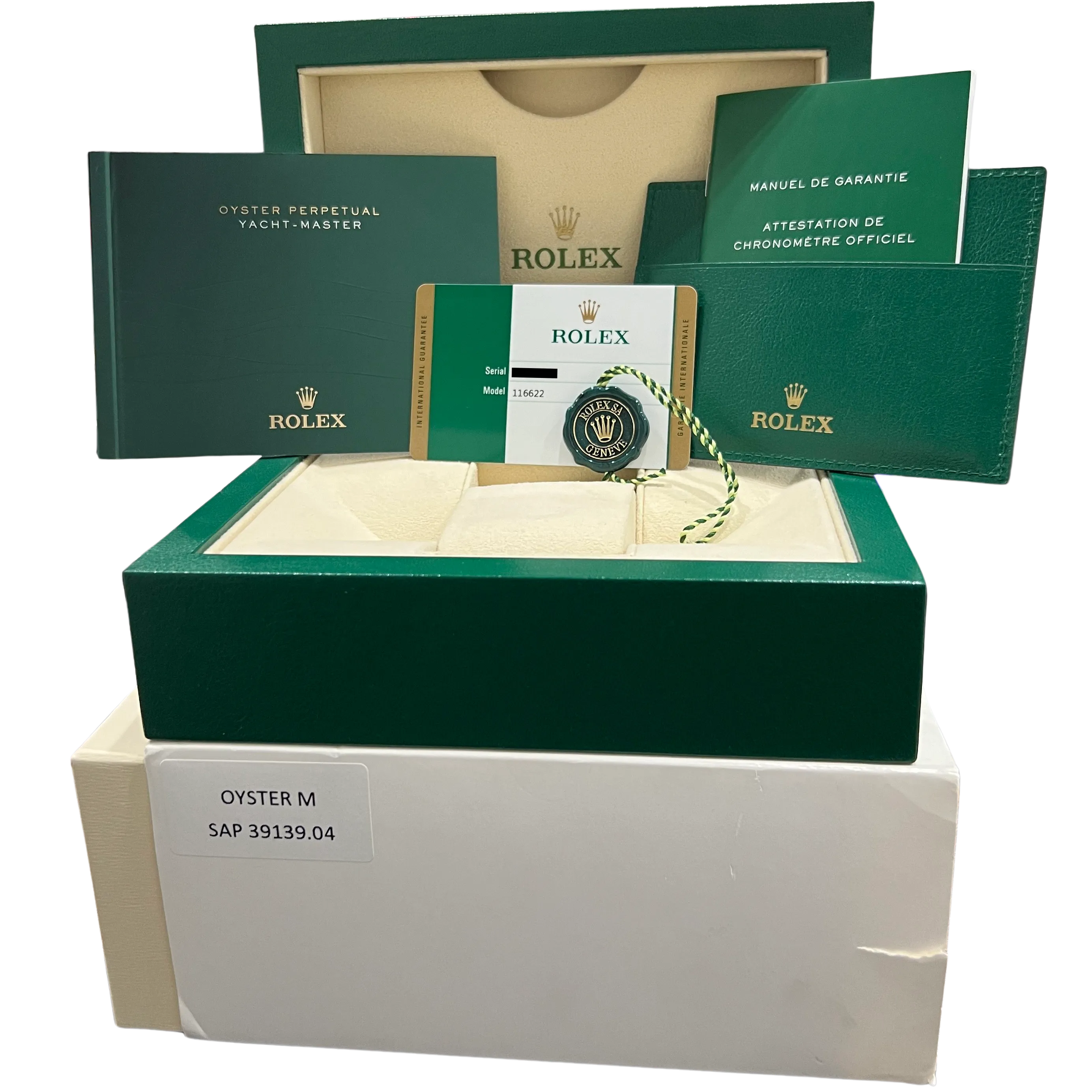 PAPERS Rolex Yacht-Master Platinum BLUE 40mm Stainless Steel Watch 116622 BOX