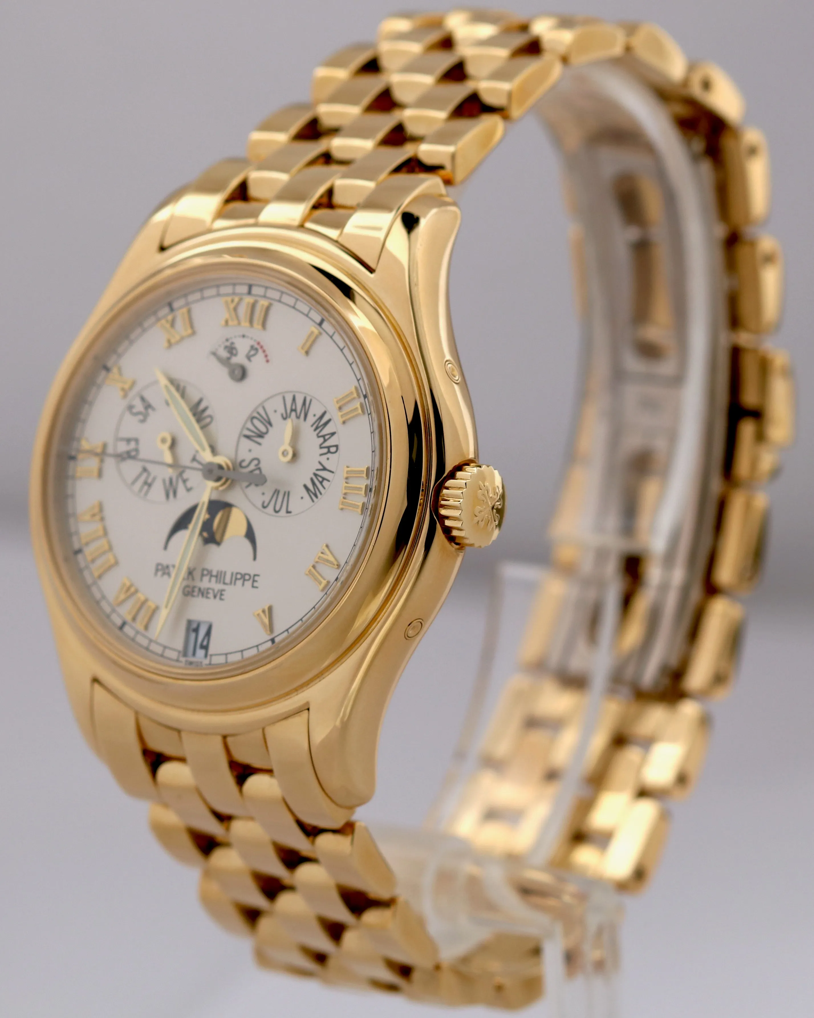 Patek Philippe Annual Calendar Moonphase 18K Yellow Gold 37mm Watch 5036/1J BOX