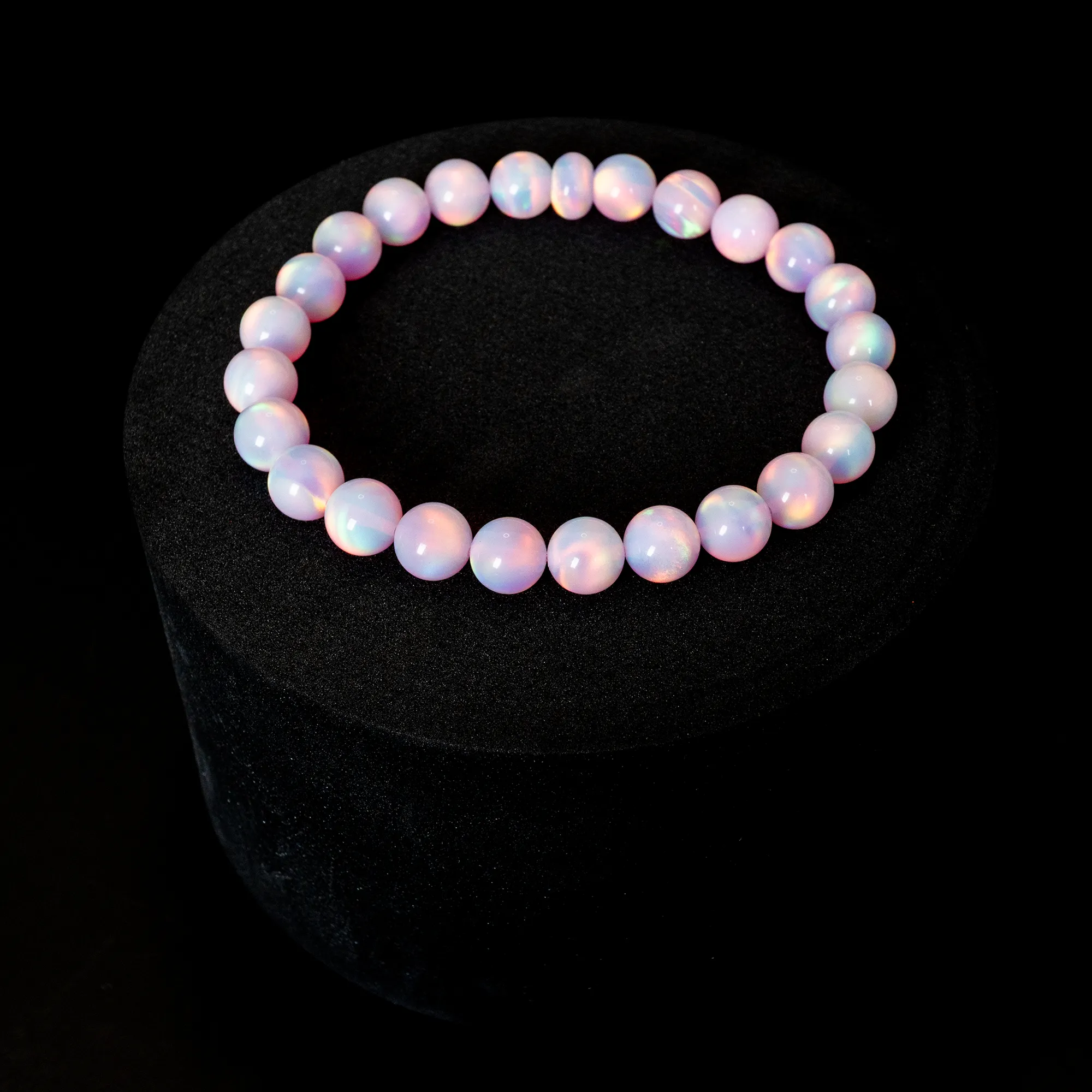 Pearl Pink Opalescence Beaded Bracelet