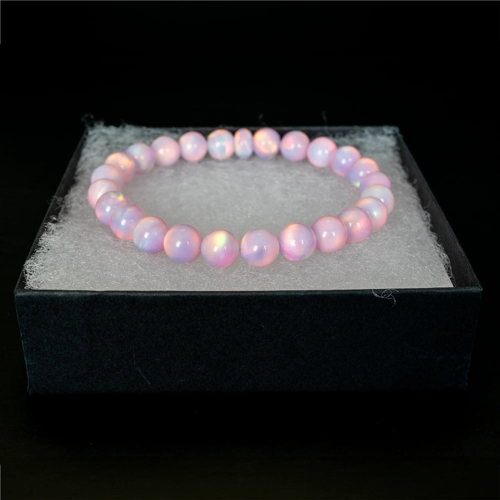 Pearl Pink Opalescence Beaded Bracelet
