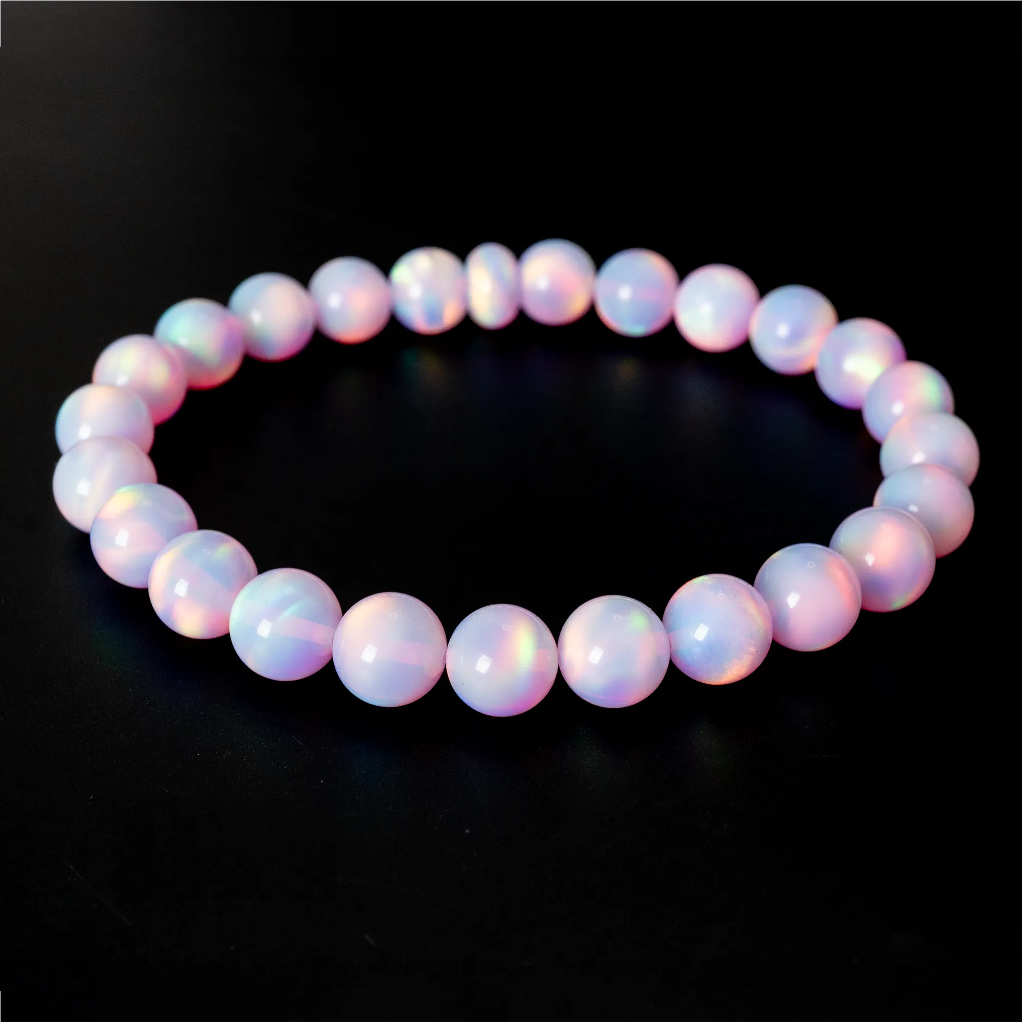 Pearl Pink Opalescence Beaded Bracelet