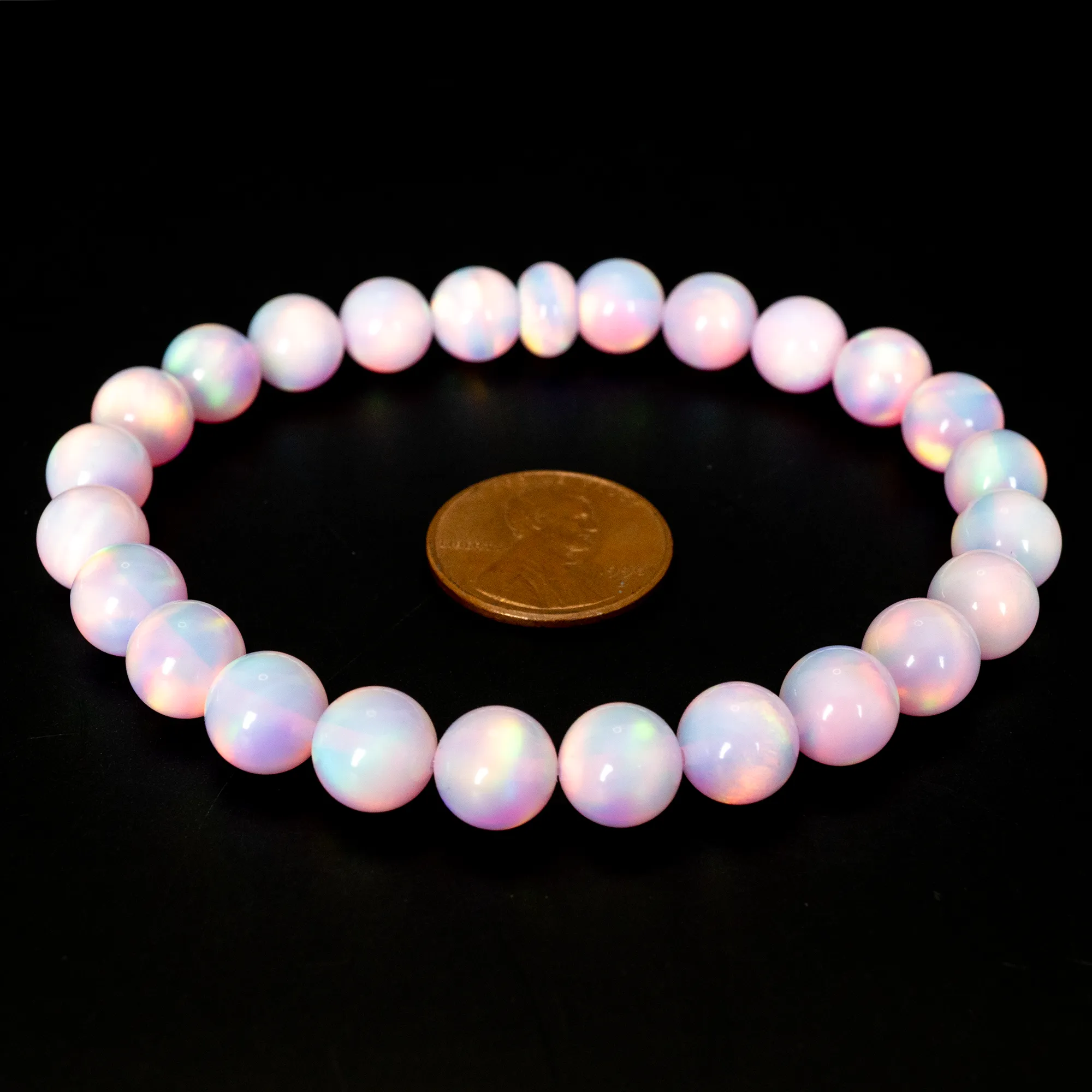 Pearl Pink Opalescence Beaded Bracelet