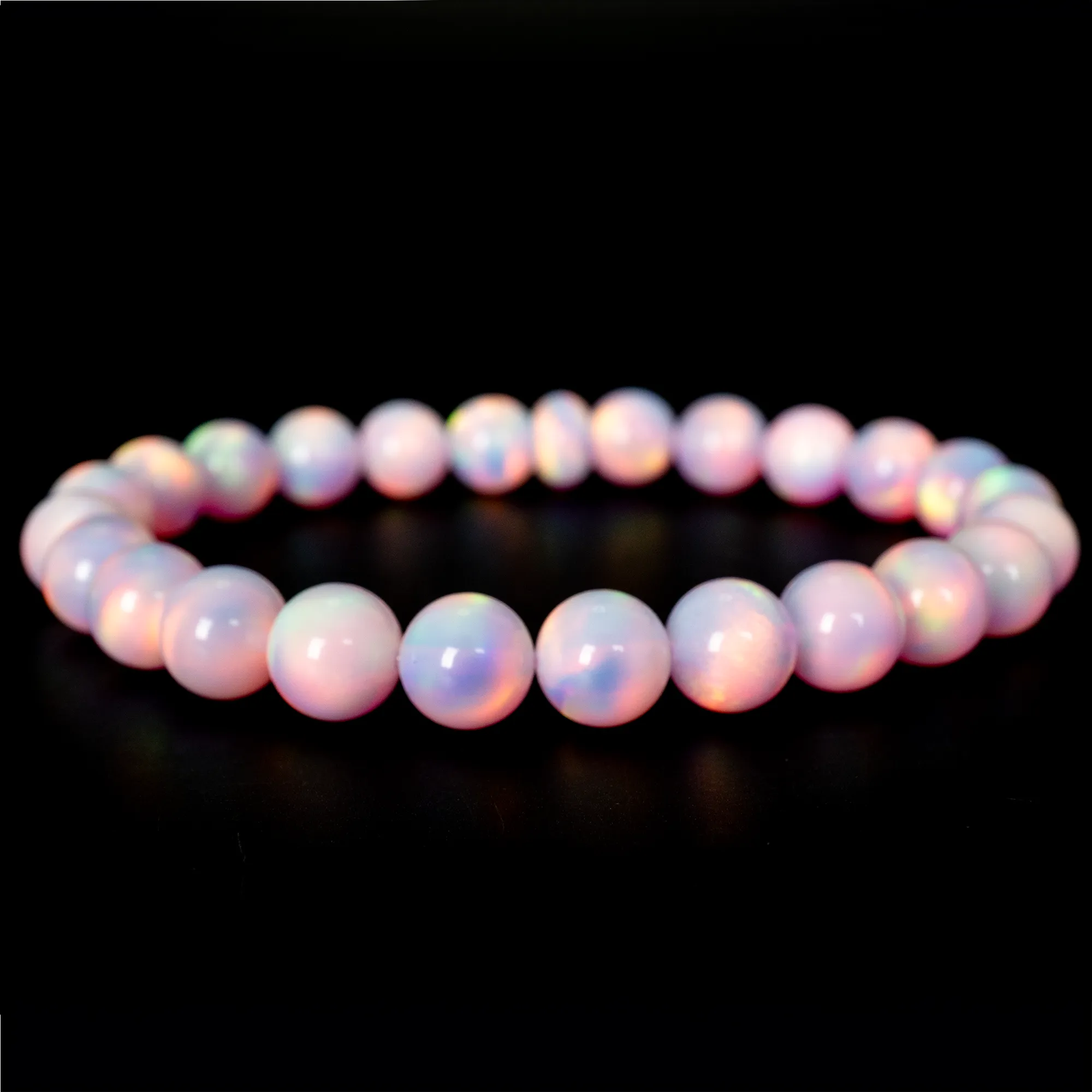 Pearl Pink Opalescence Beaded Bracelet