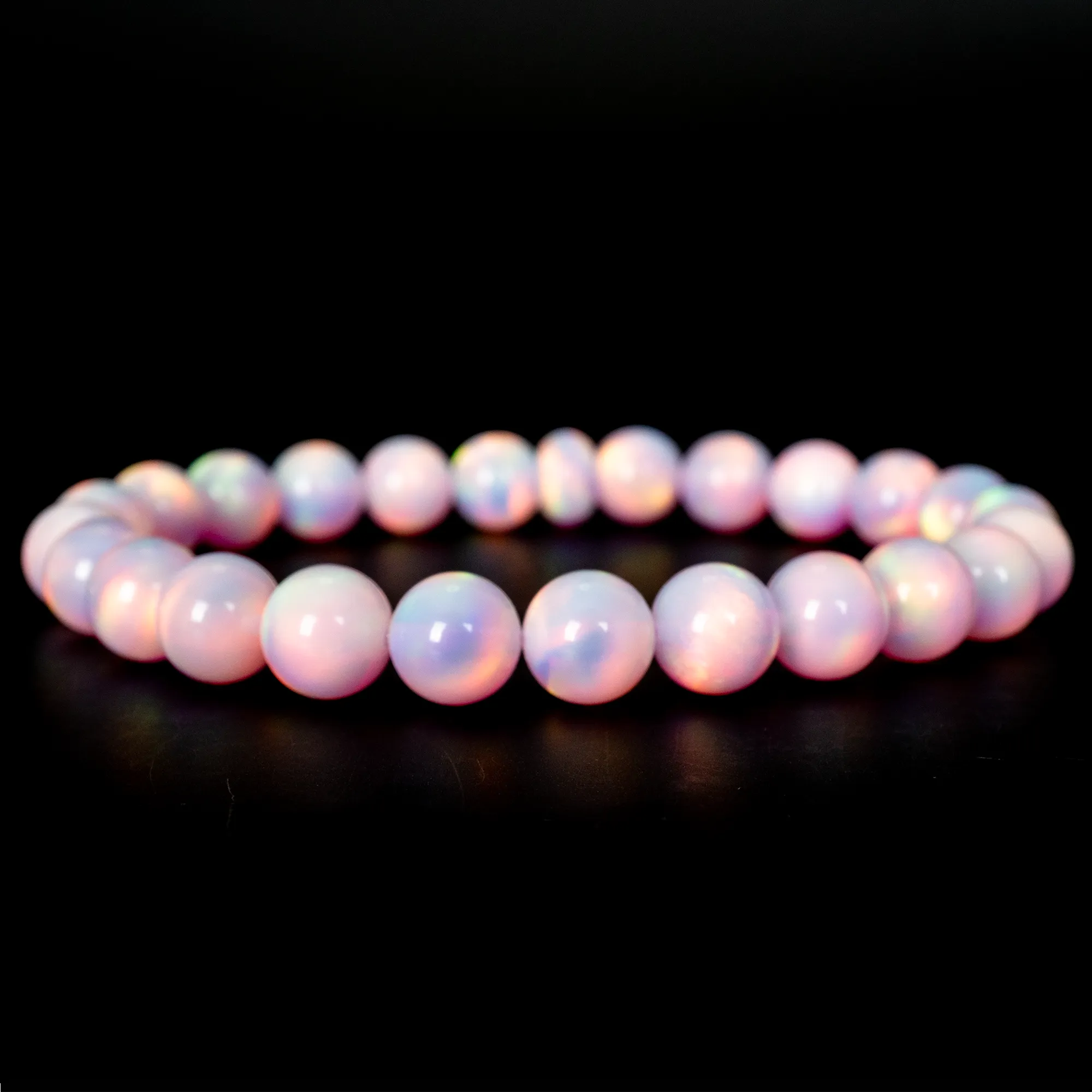 Pearl Pink Opalescence Beaded Bracelet