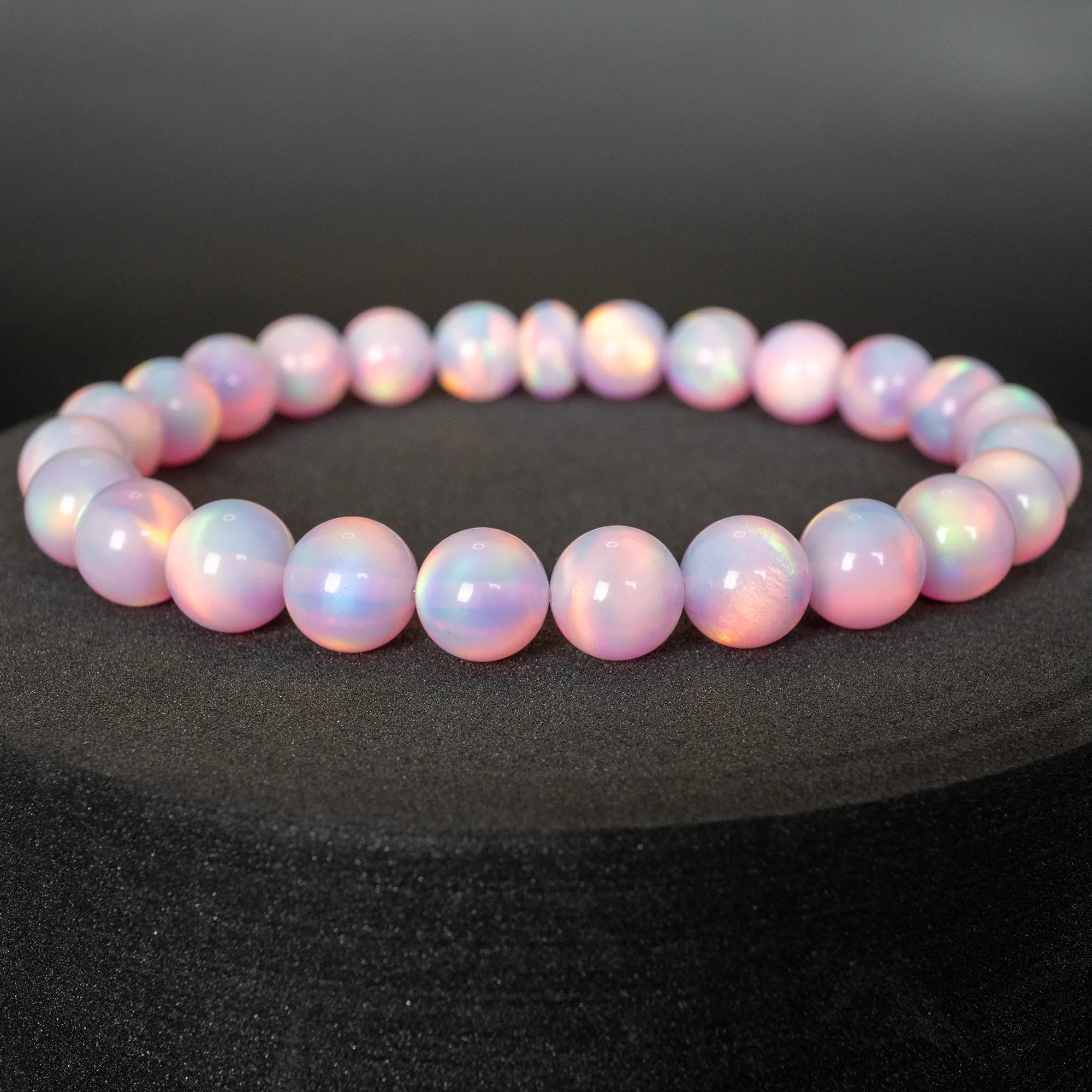 Pearl Pink Opalescence Beaded Bracelet