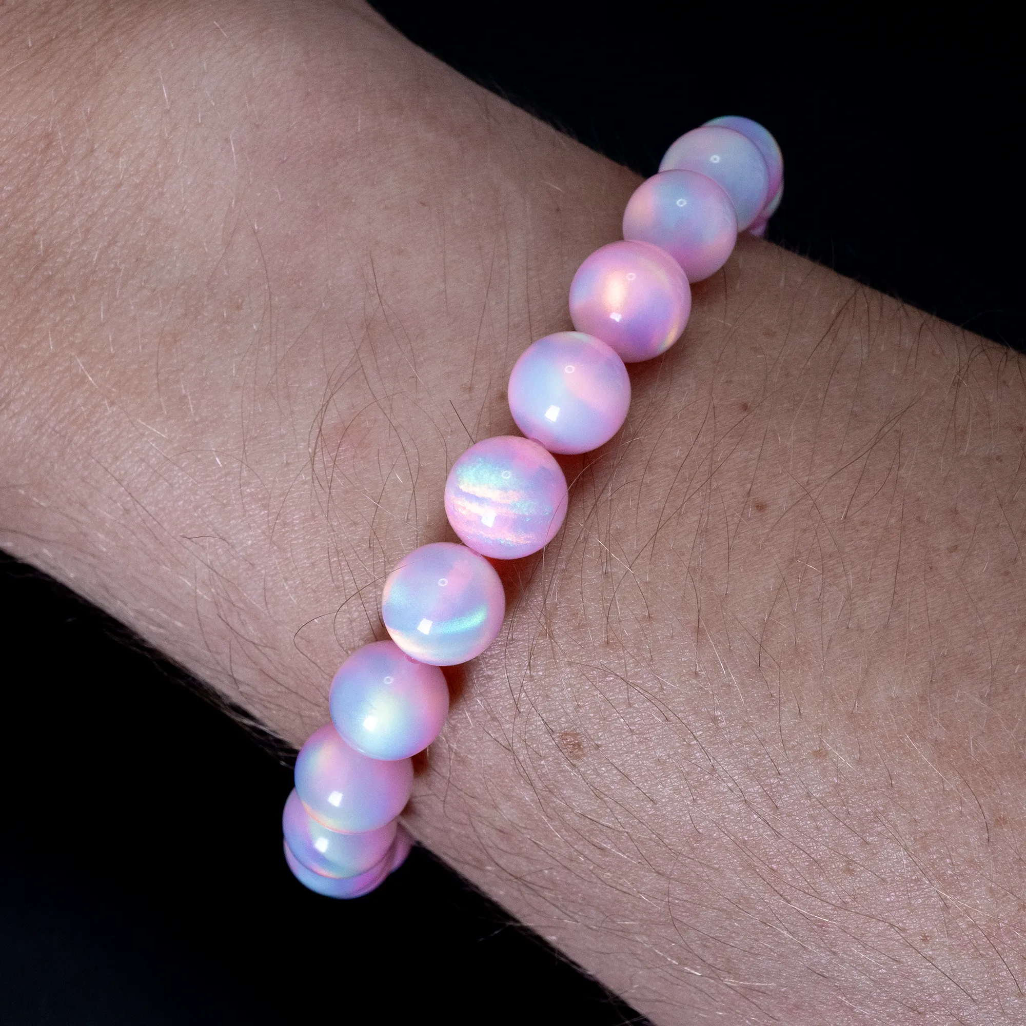 Pearl Pink Opalescence Beaded Bracelet