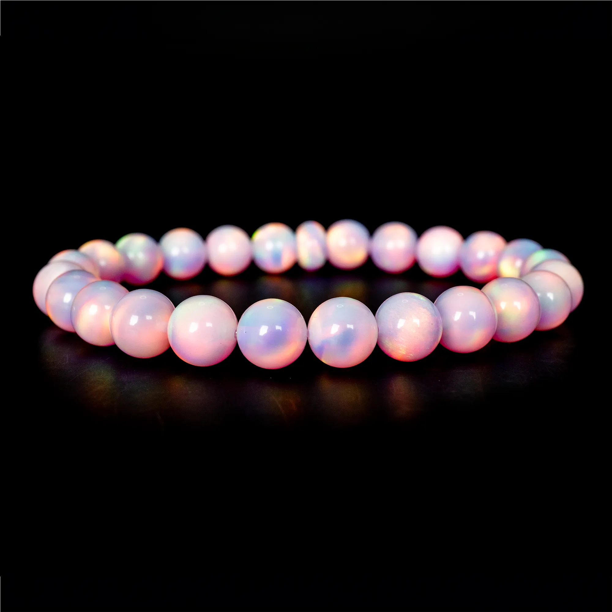 Pearl Pink Opalescence Beaded Bracelet