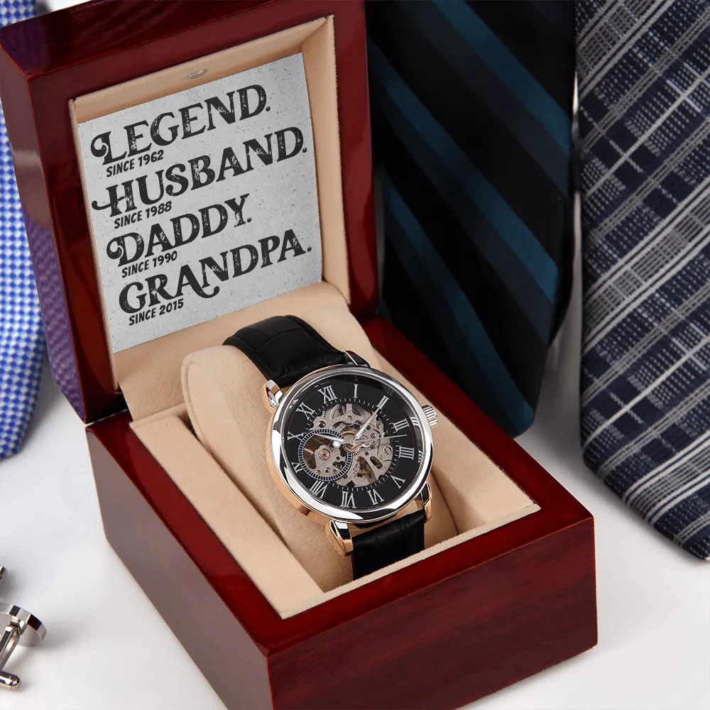Personalized Gift For Grandpa, Watch For Grandfather
