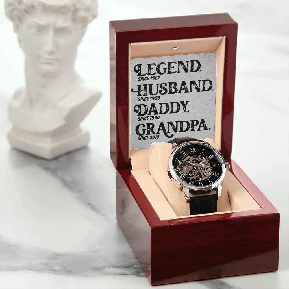 Personalized Gift For Grandpa, Watch For Grandfather