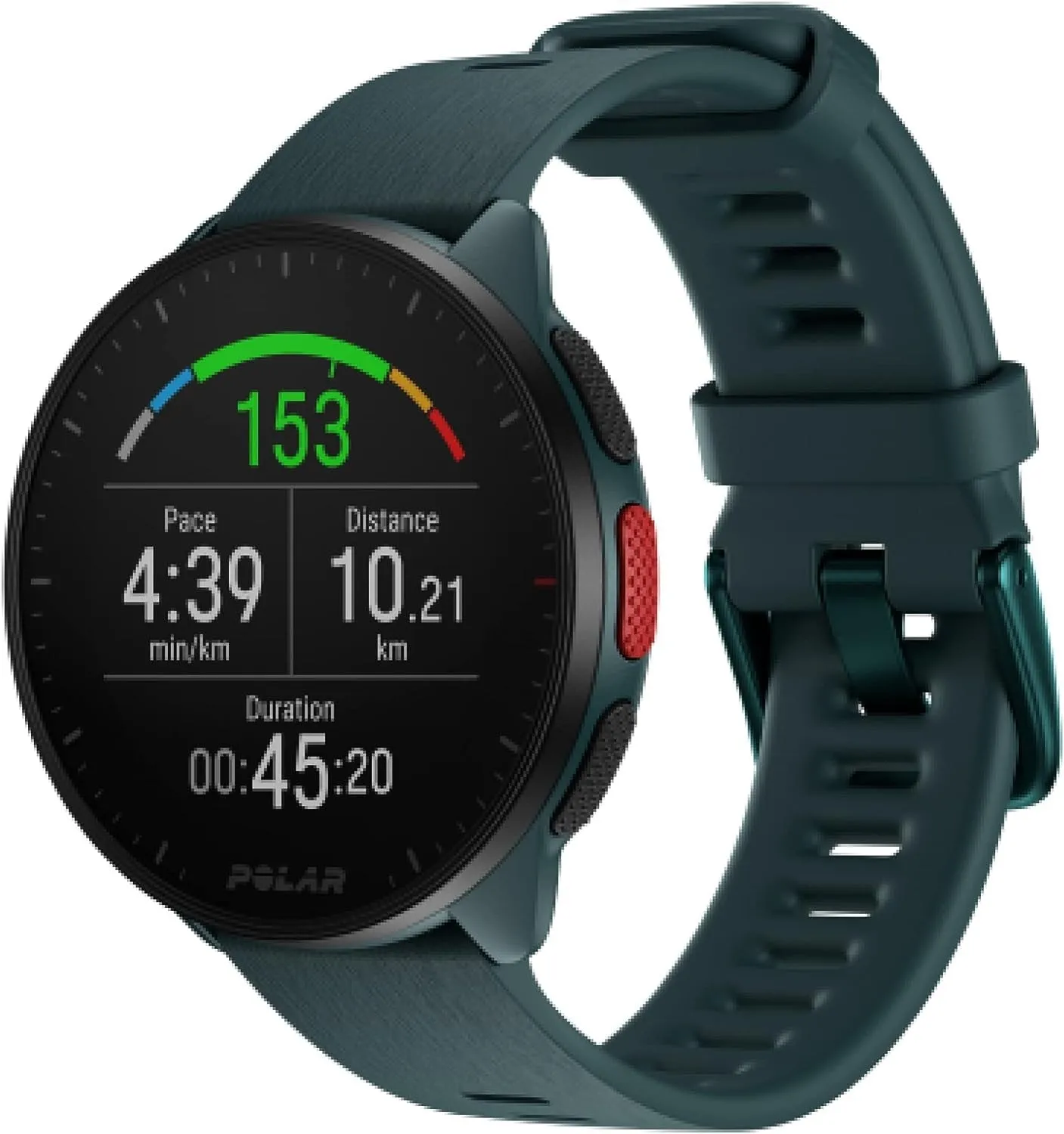 Polar Pacer GPS Running Watch High-Speed Processor Ultra-Light Display- Teal