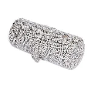 Rapport - Marlow Triple Watch Roll in White Herringbone | D148