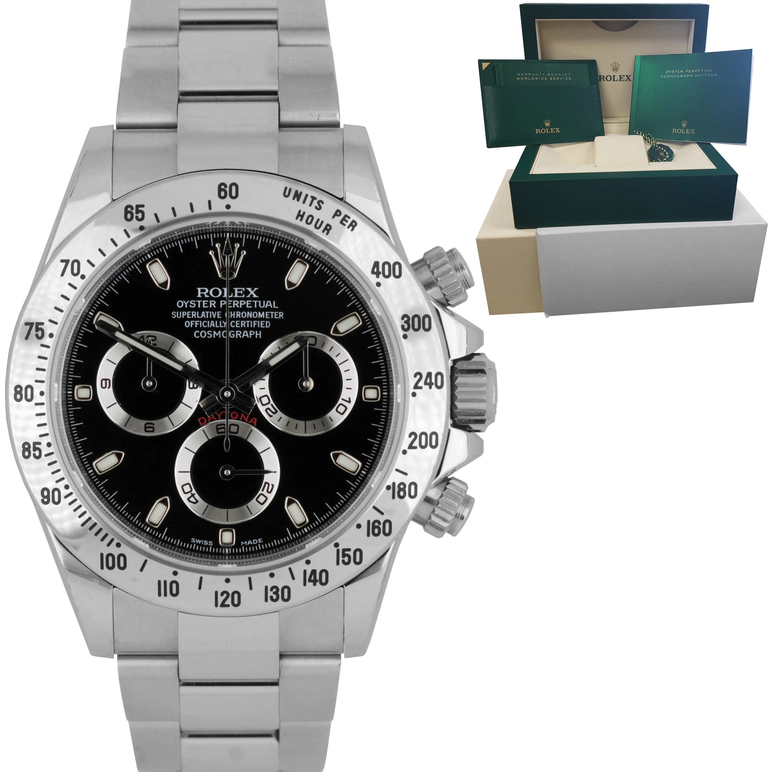 RARE 2018 UNPOLISHED Rolex Daytona RANDOM SERIAL REHAUT CHROMALIGHT Black 116520