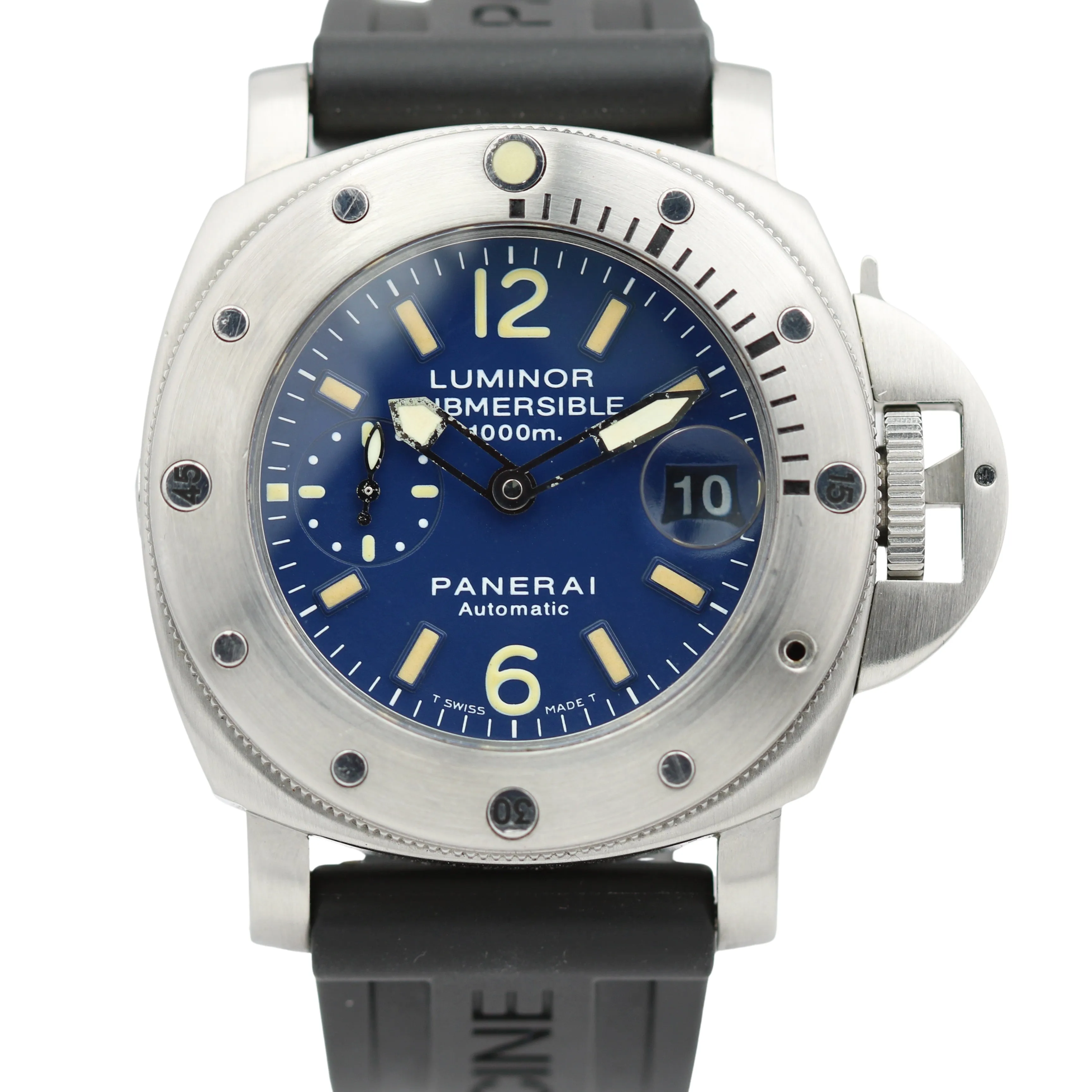 RARE Panerai Luminor Submersible LA BOMBA PAM00087 PAM87 Steel 44mm Date Watch