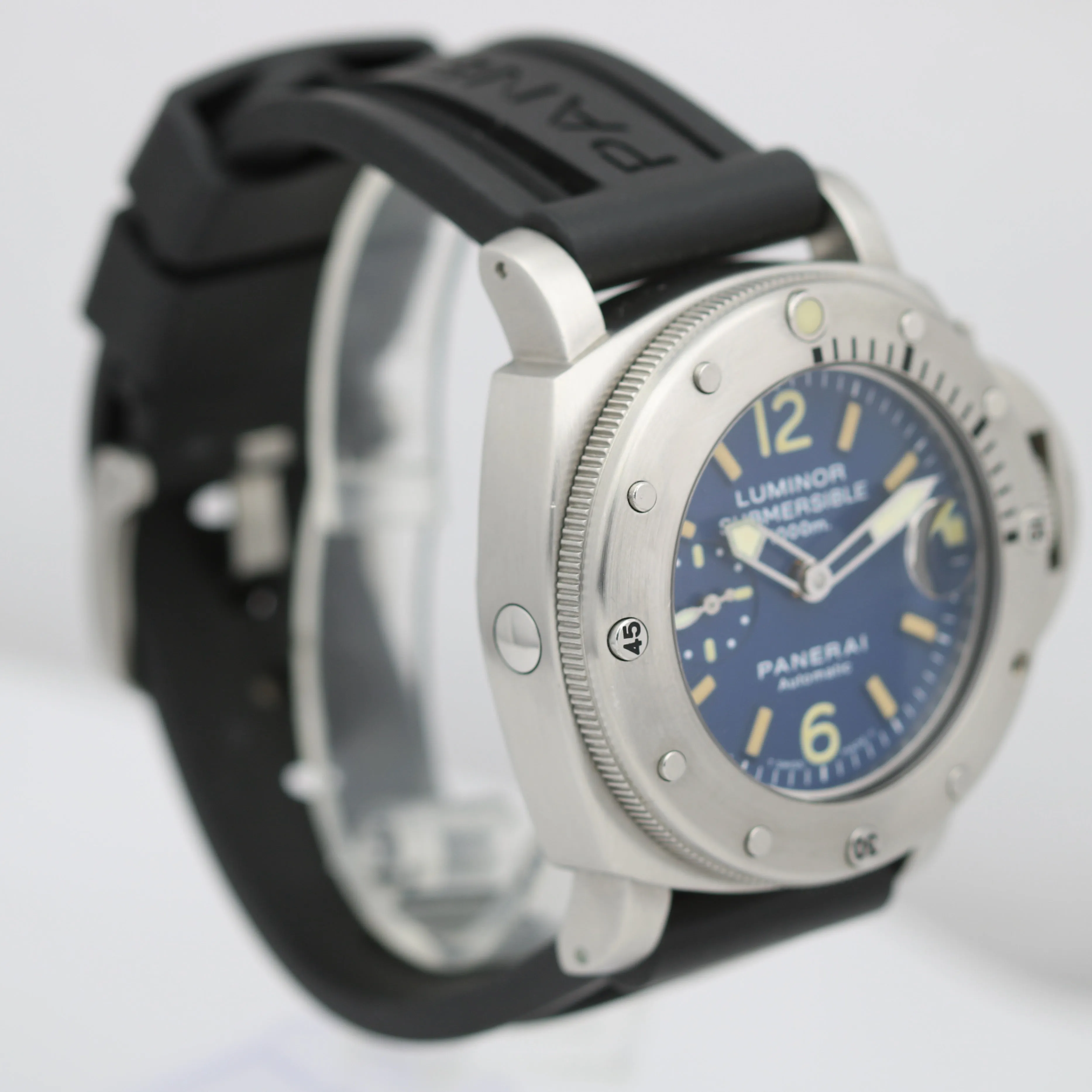 RARE Panerai Luminor Submersible LA BOMBA PAM00087 PAM87 Steel 44mm Date Watch
