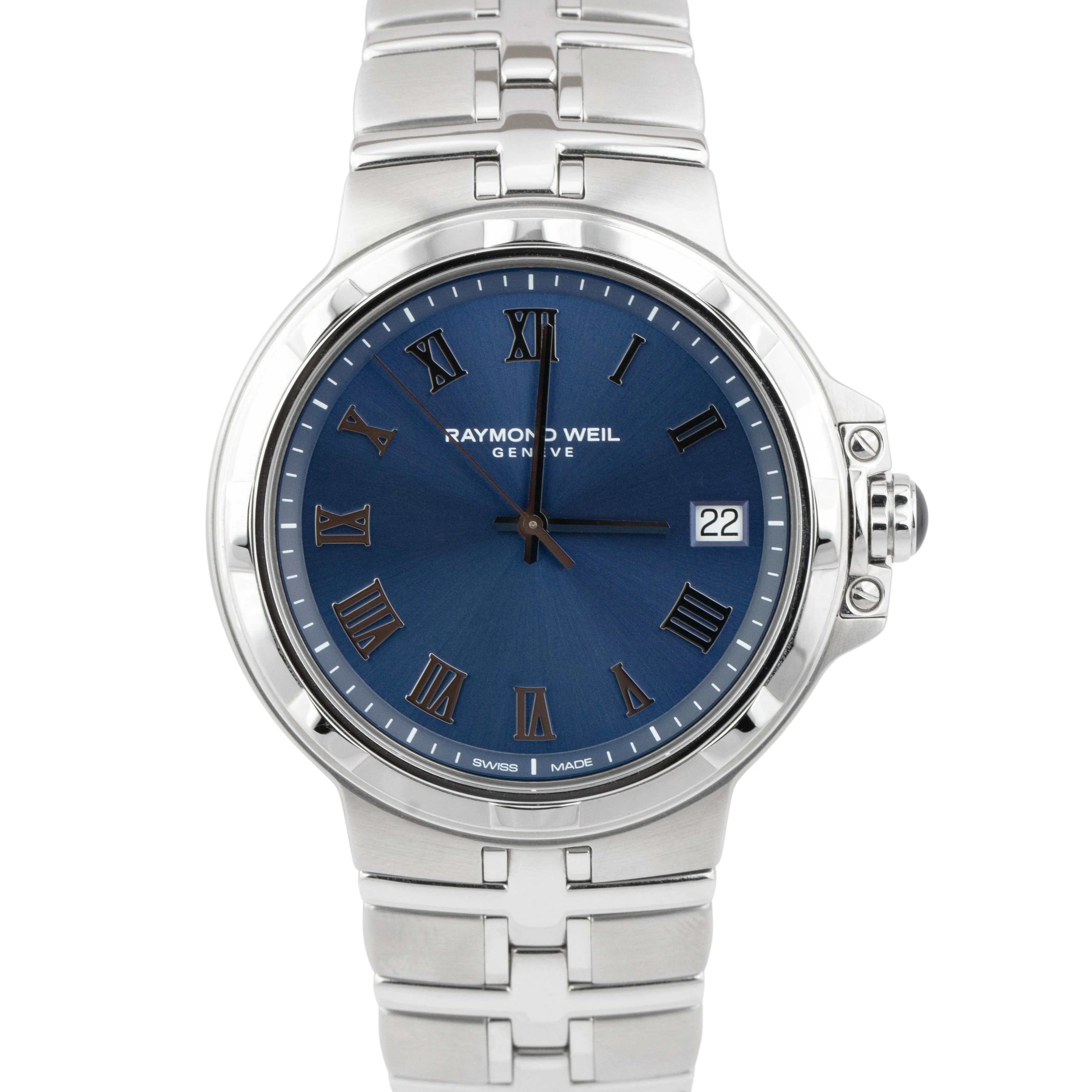 Raymond Weil Parsifal Classic 41mm Blue Stainless Steel Quartz 5580-ST-00508 BOX