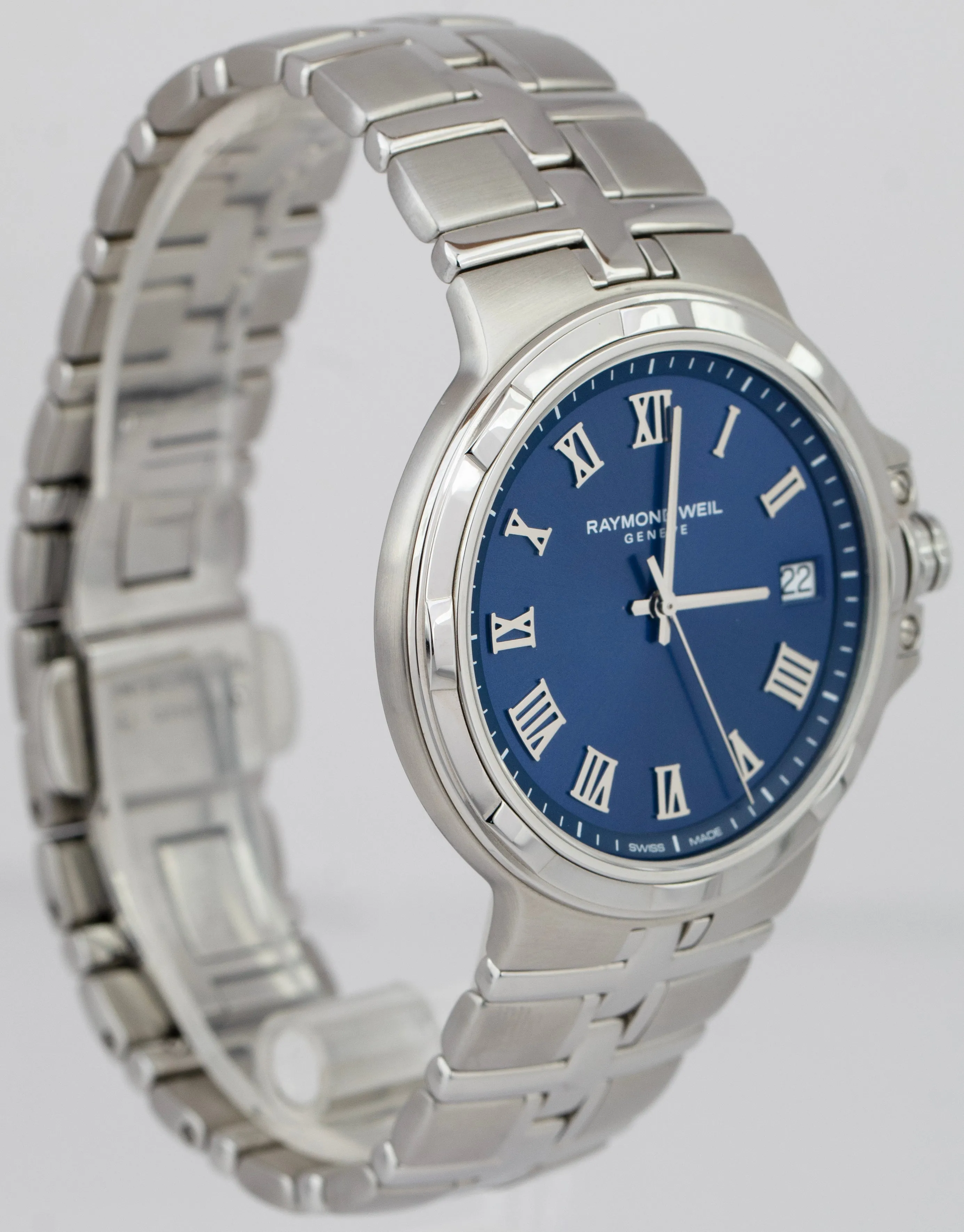 Raymond Weil Parsifal Classic 41mm Blue Stainless Steel Quartz 5580-ST-00508 BOX