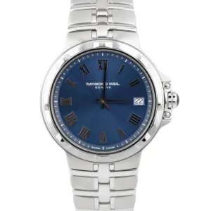 Raymond Weil Parsifal Classic 41mm Blue Stainless Steel Quartz 5580-ST-00508 BOX