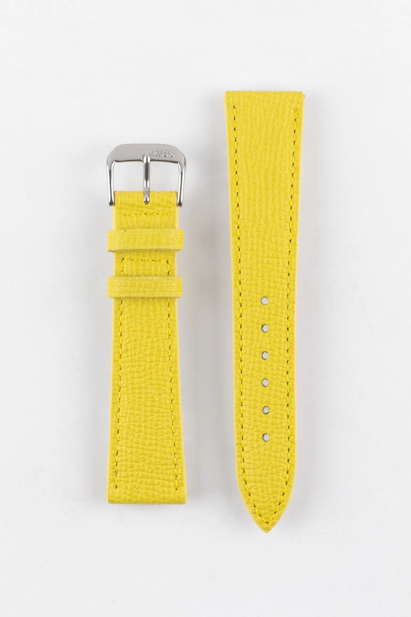 RIOS1931 FRENCH Leather Watch Strap in YELLOW