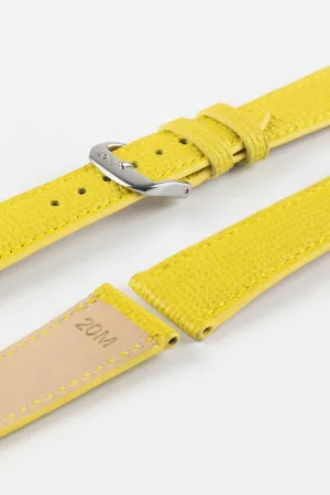 RIOS1931 FRENCH Leather Watch Strap in YELLOW