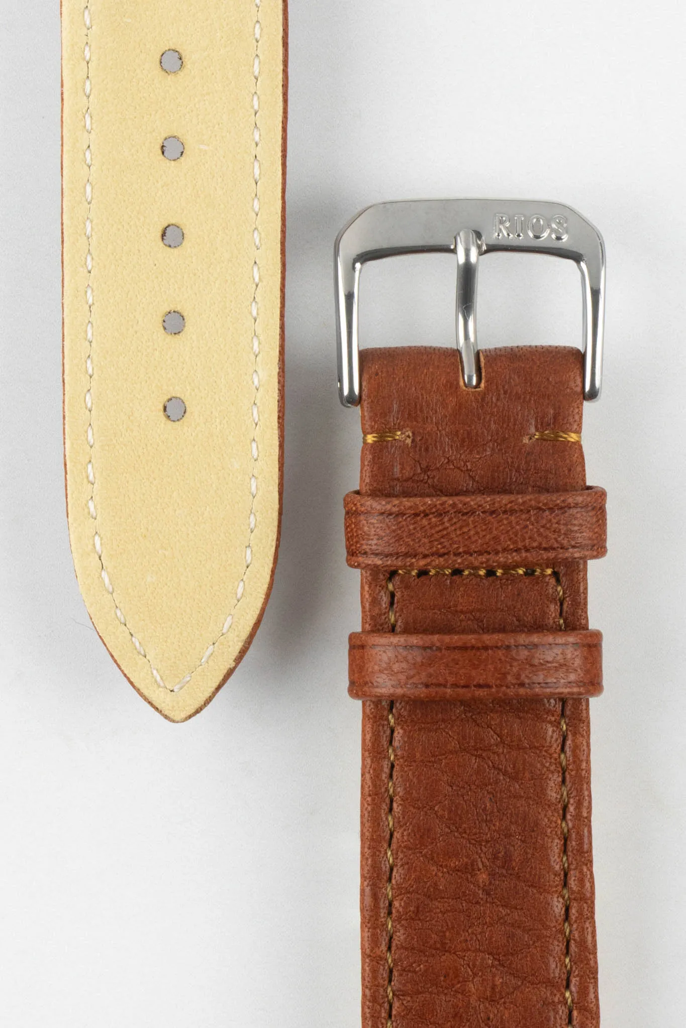 RIOS1931 WAGING Organic Watch Strap in COGNAC