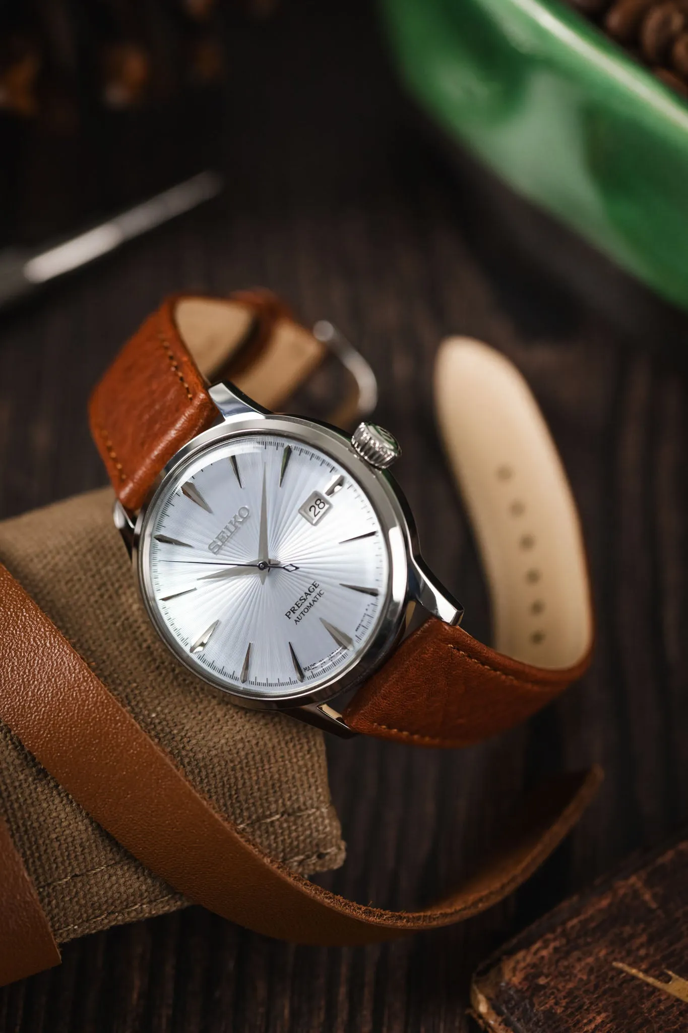 RIOS1931 WAGING Organic Watch Strap in COGNAC
