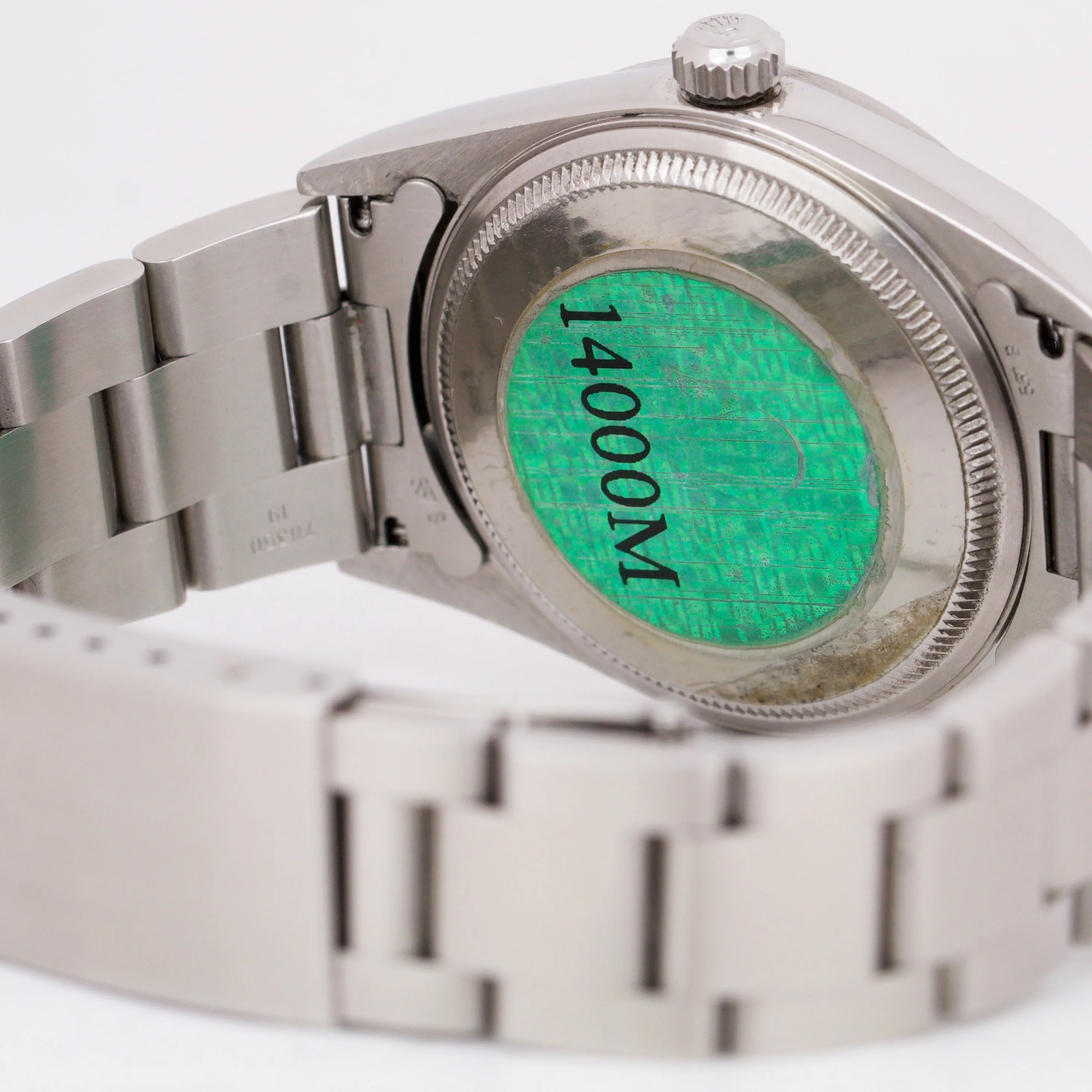 Rolex Air-King Precision BLACK Stainless Steel 34mm Automatic Watch 14000M