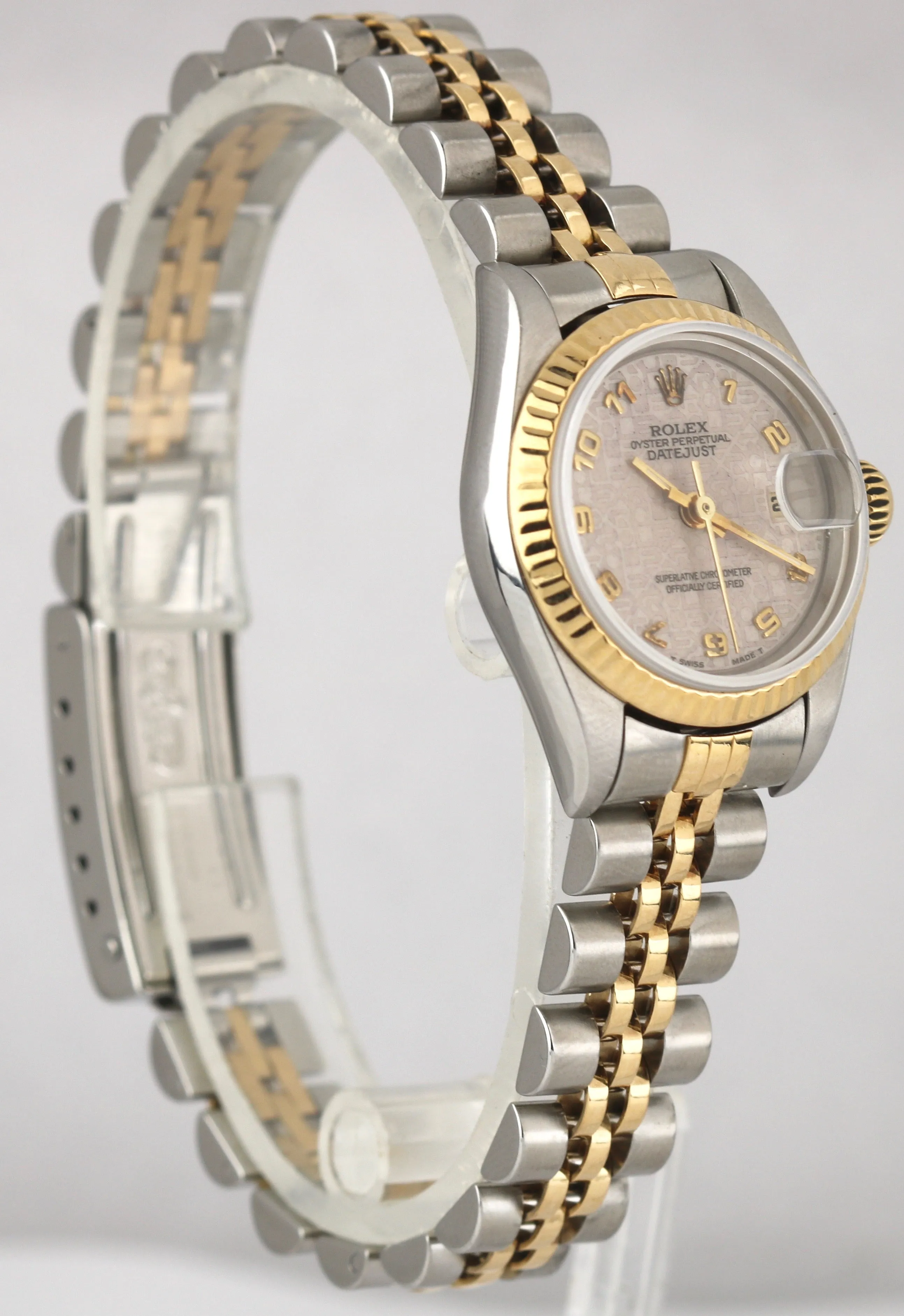 Rolex DateJust 26mm 18K Stainless Two Tone Jubilee Anniversary Dial Watch 69173