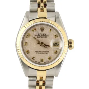 Rolex DateJust 26mm 18K Stainless Two Tone Jubilee Anniversary Dial Watch 69173