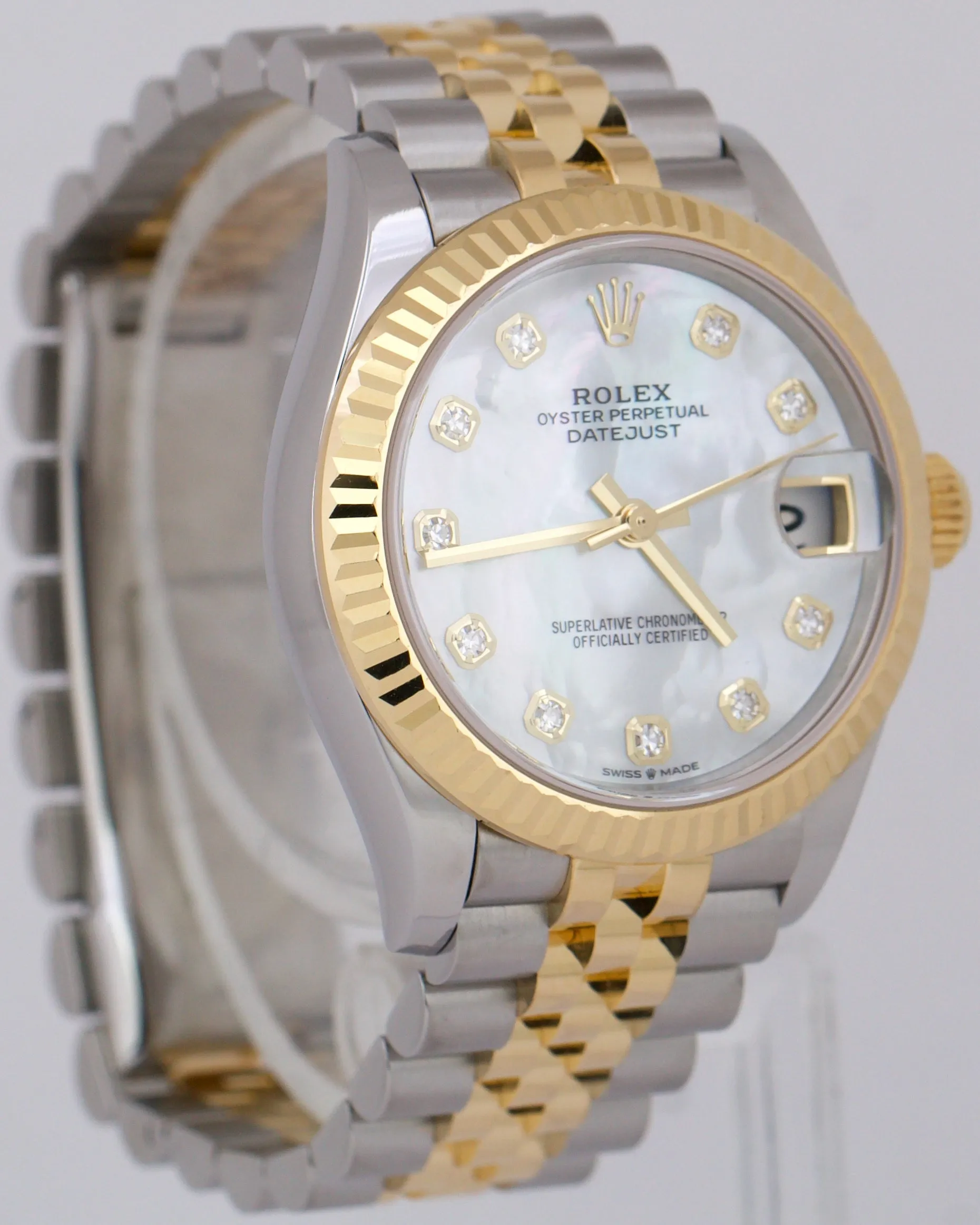 Rolex Datejust 31mm 18k Gold Steel MOTHER OF PEARL DIAMOND Jubilee 278273 BOX