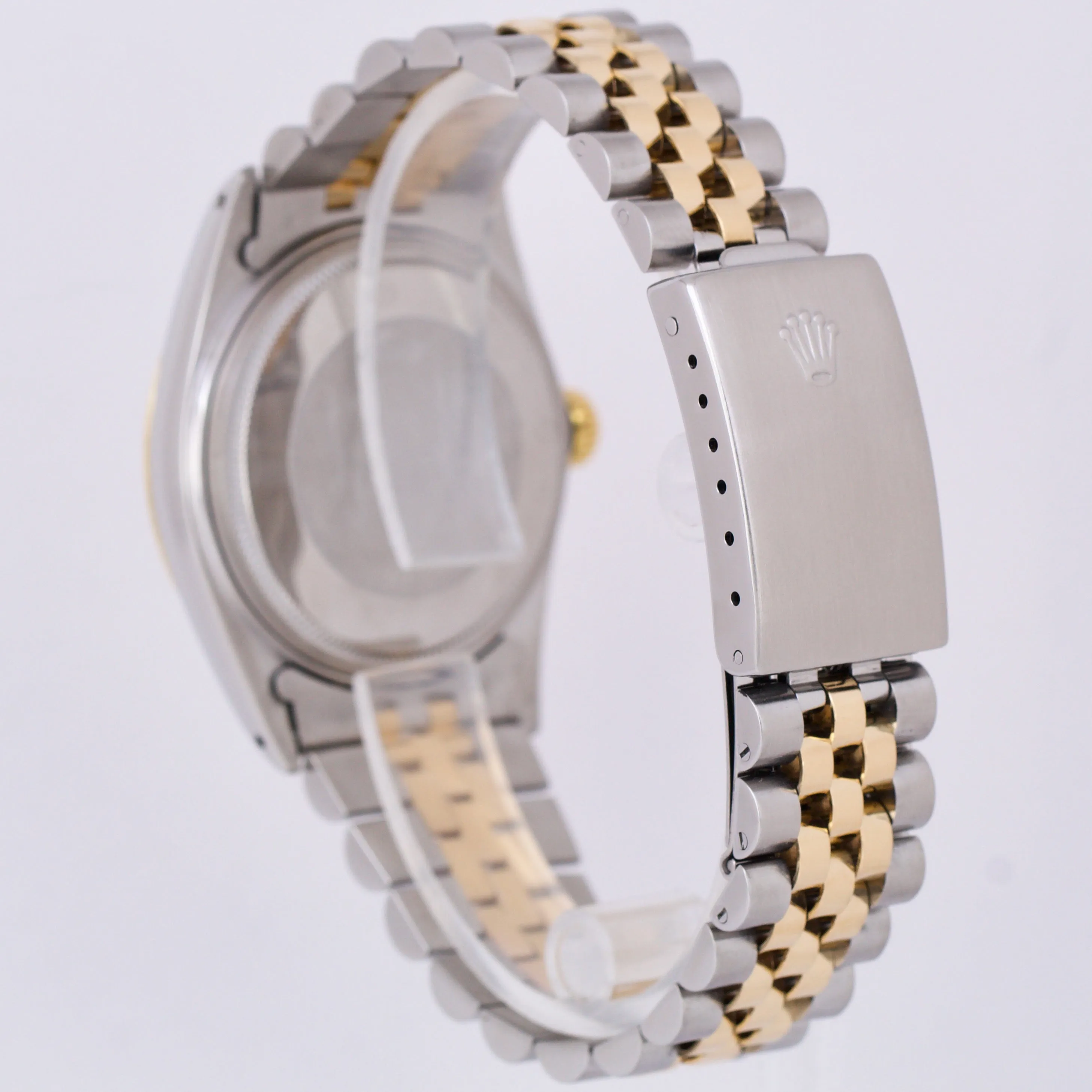 Rolex DateJust 36mm SILVER 18K Yellow Gold Stainless Steel Fluted Jubilee 16013
