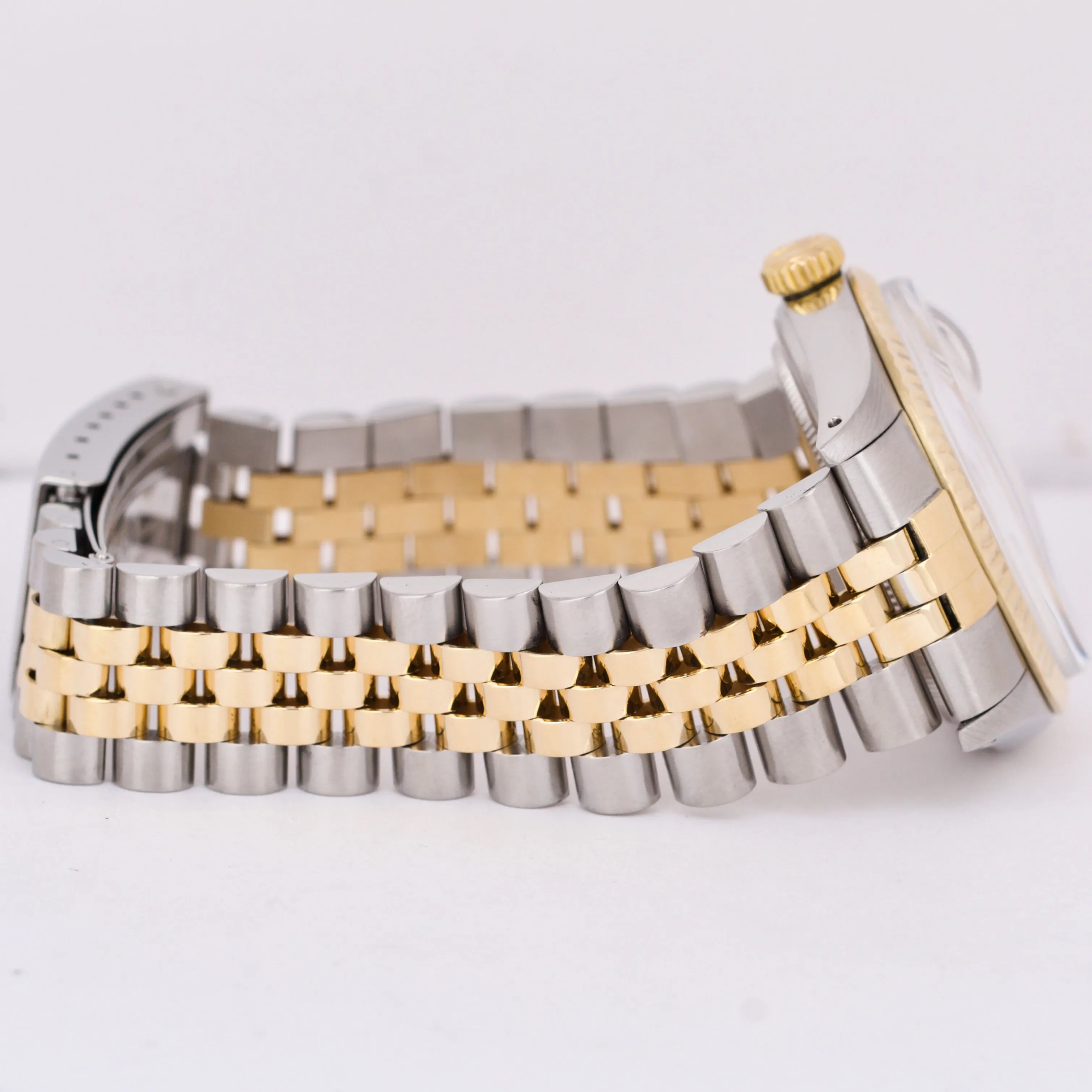 Rolex DateJust 36mm SILVER 18K Yellow Gold Stainless Steel Fluted Jubilee 16013