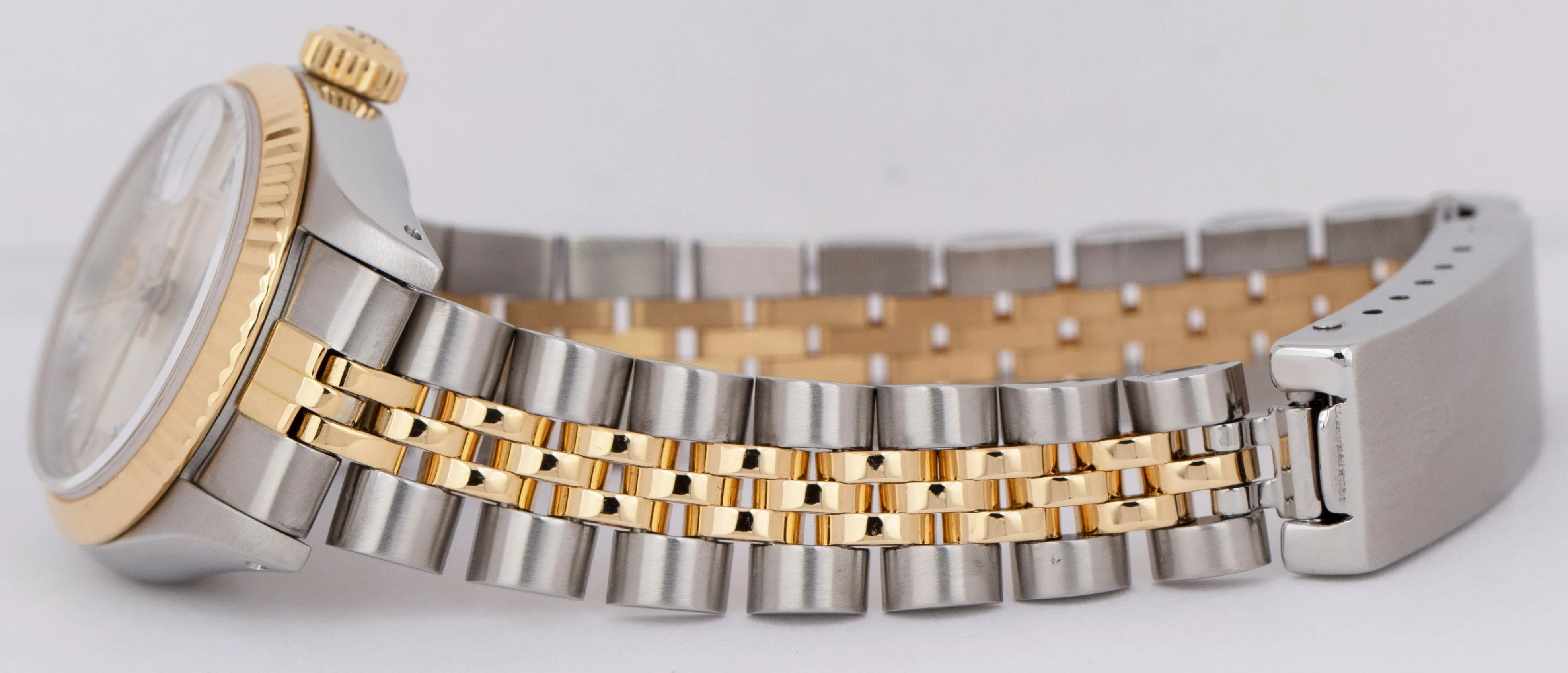 Rolex DateJust FACTORY DIAMOND Silver Two-Tone 18K Yellow Gold 26mm Watch 69173