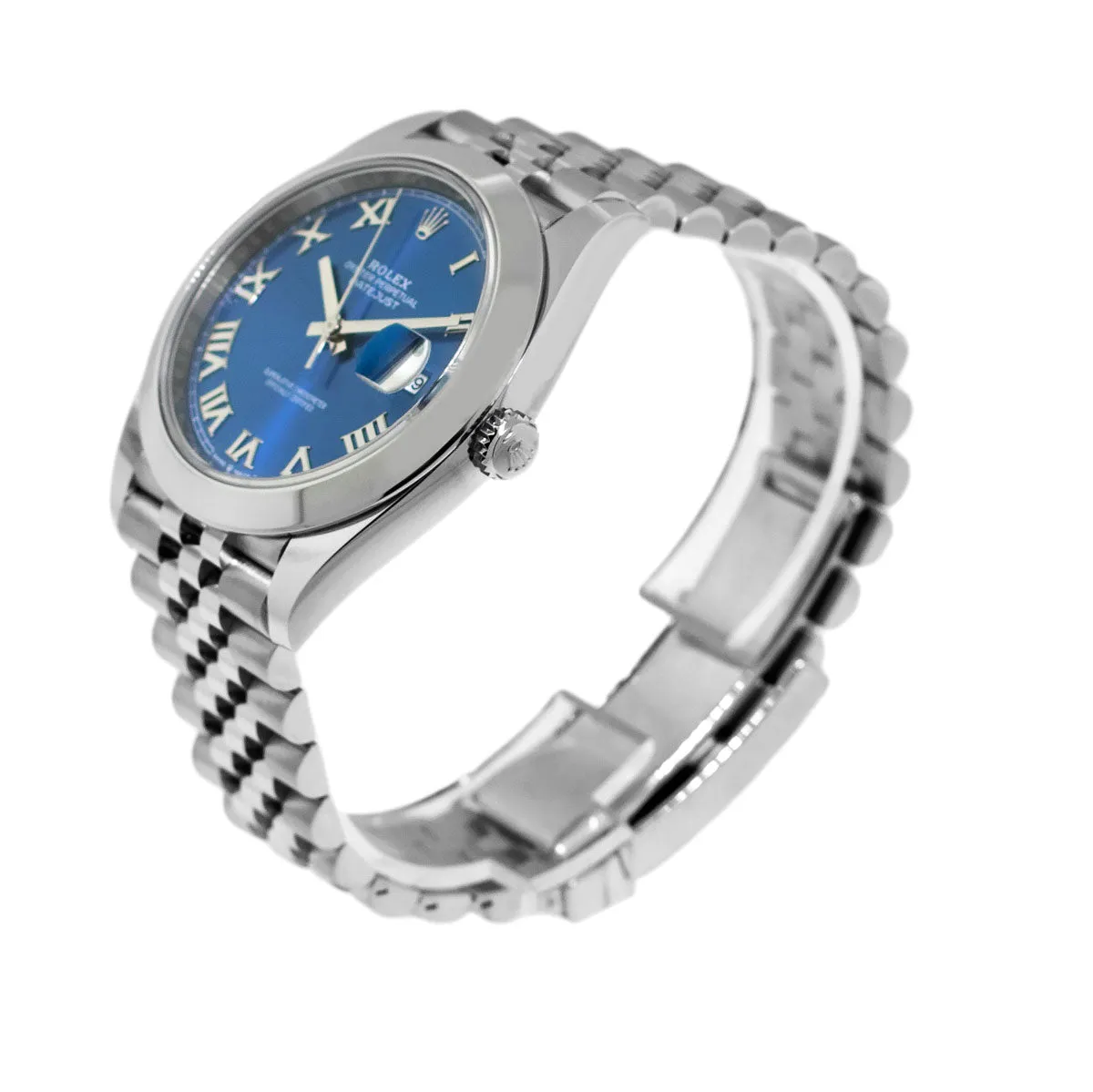 Rolex Datejust II 41mm Stainless Steel Blue Roman Dial & Domed Bezel 126300