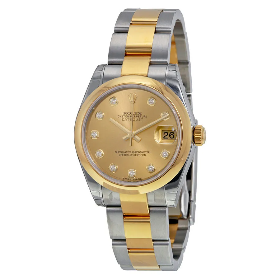 Rolex Datejust Lady 31 Champange Dial Stainless Steel and 18K Yellow Gold Oyster Bracelet Automatic Watch 178243CDO
