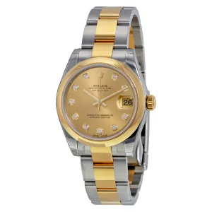 Rolex Datejust Lady 31 Champange Dial Stainless Steel and 18K Yellow Gold Oyster Bracelet Automatic Watch 178243CDO