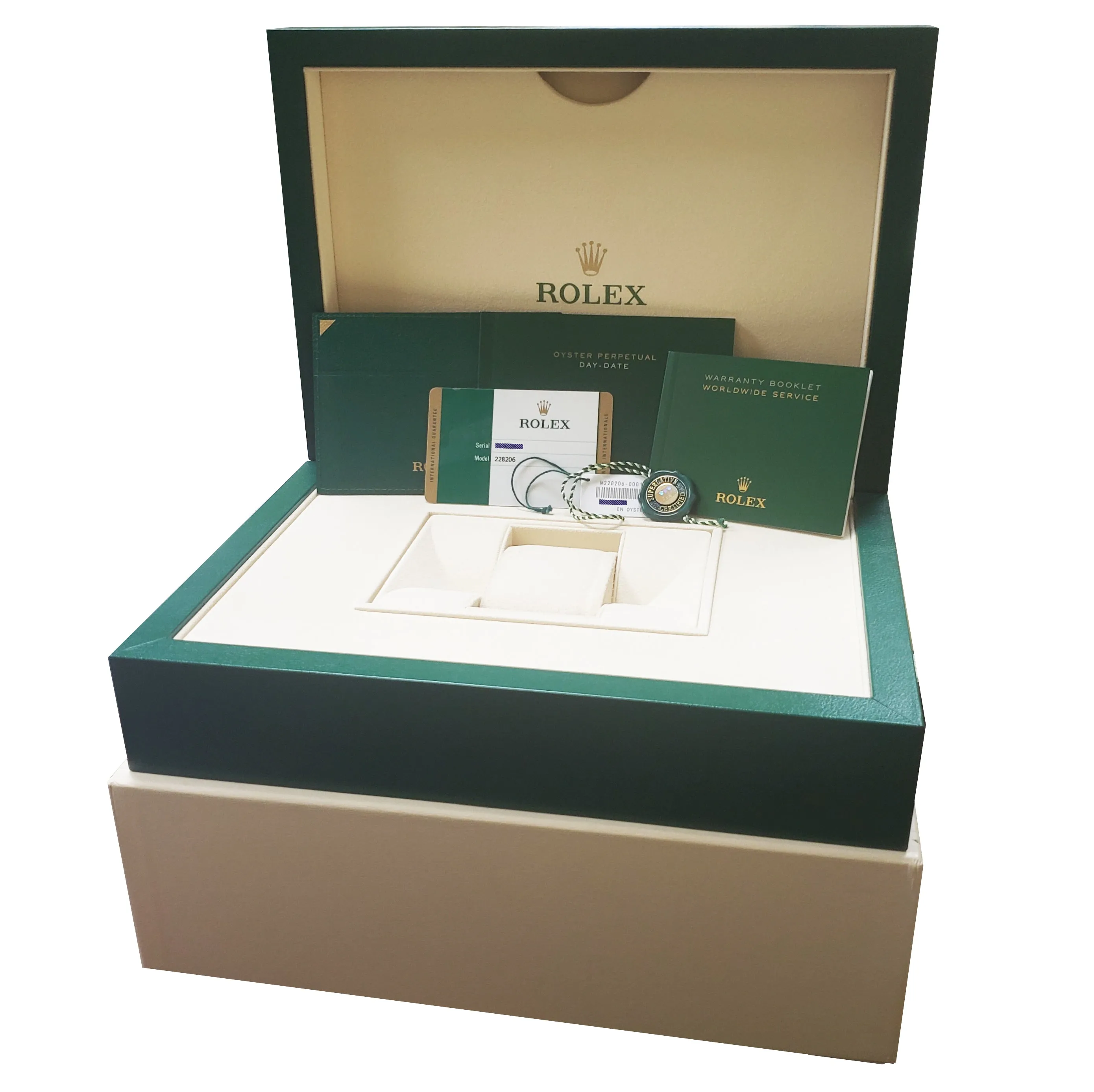 Rolex Day-Date President 40mm Platinum Blue Glacier Quadrant Roman 228206 B P