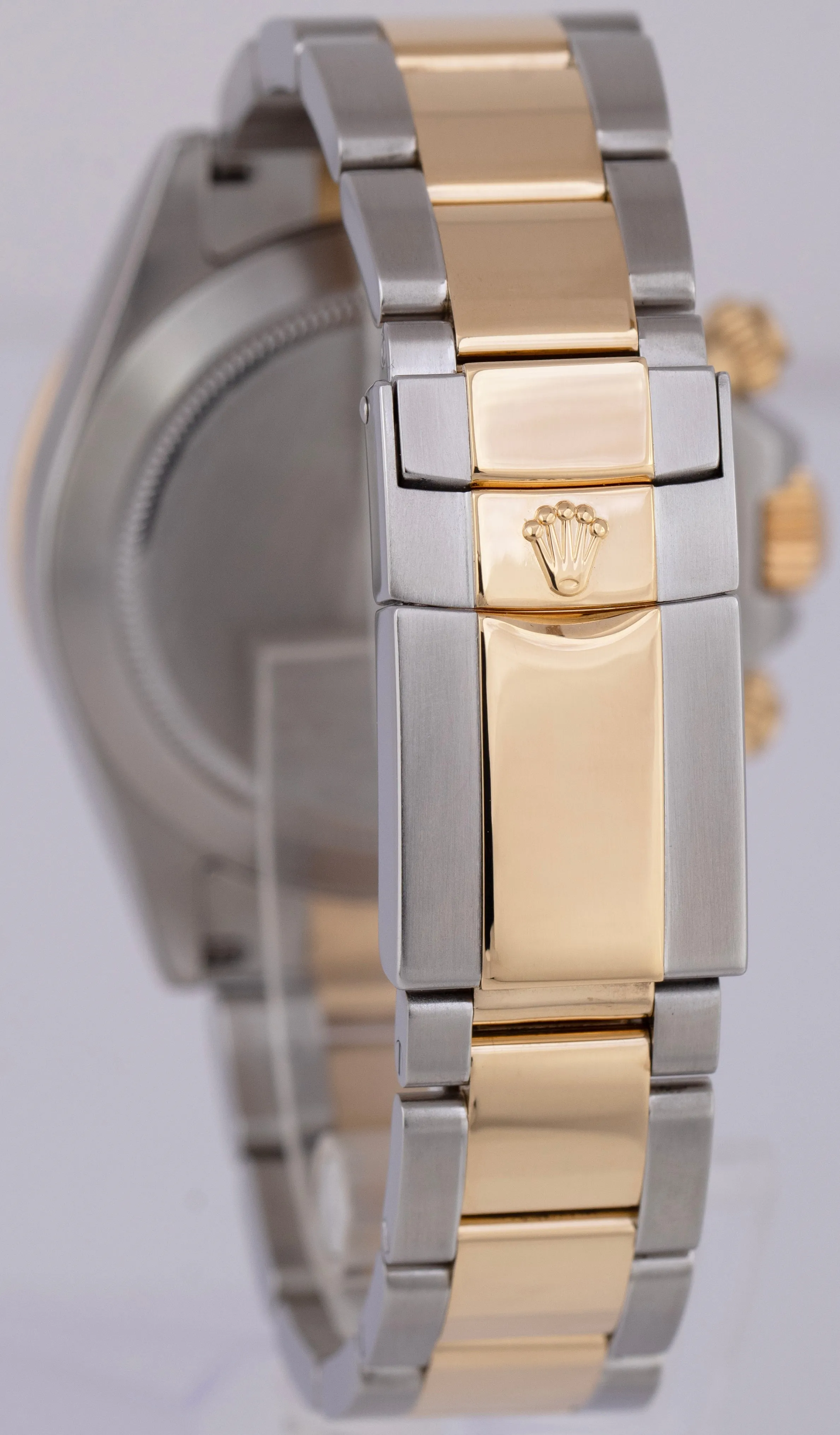 Rolex Daytona Cosmograph SLATE Rhodium 18K Yellow Gold Stainless Watch 116523