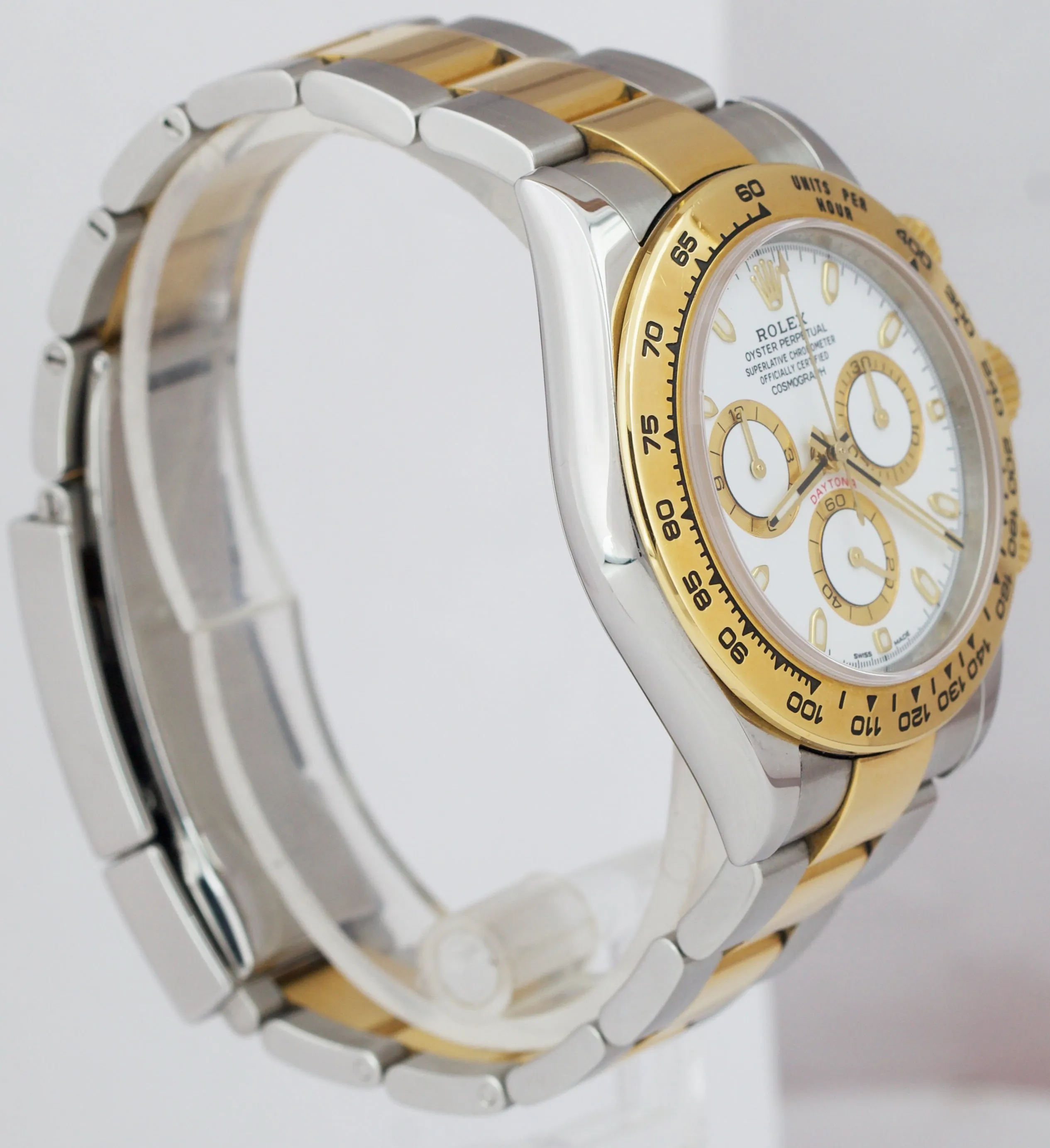 Rolex Daytona Two-Tone Gold Steel White Dial Chronograph Watch 116503 BOX PAPERS