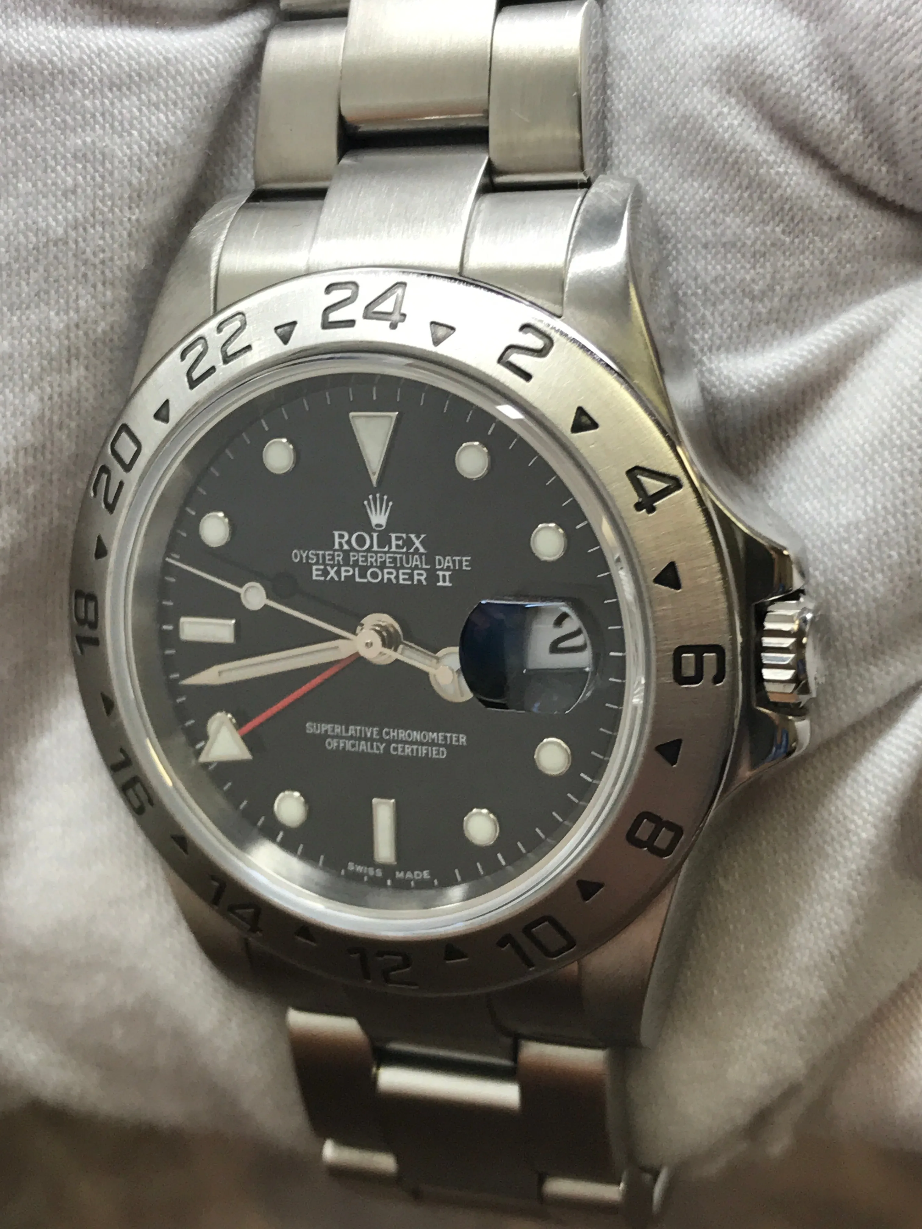 Rolex Explorer II 16570 No Holes Black Dial Automatic Men's Watch