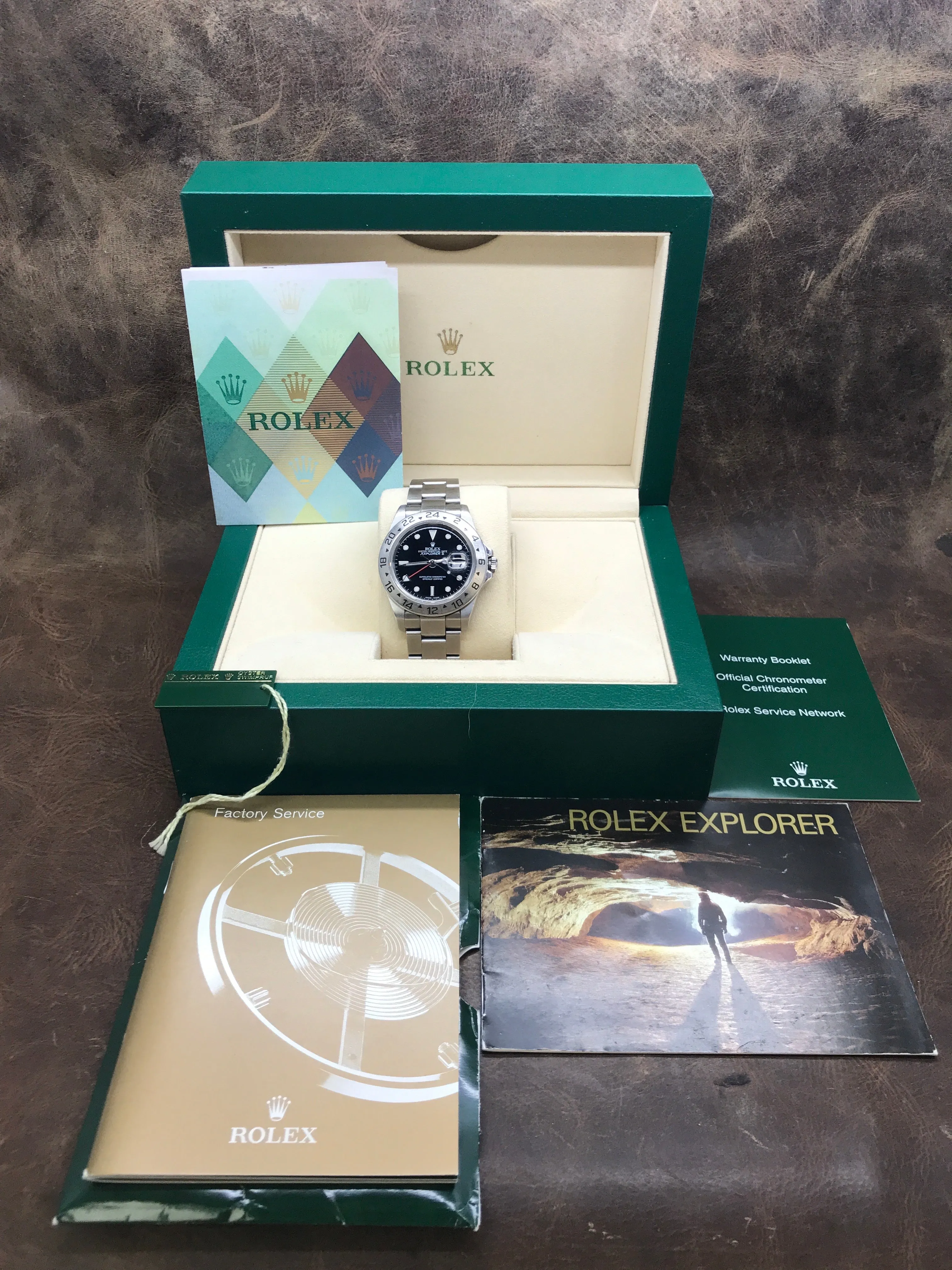 Rolex Explorer II 16570 No Holes Black Dial Automatic Men's Watch