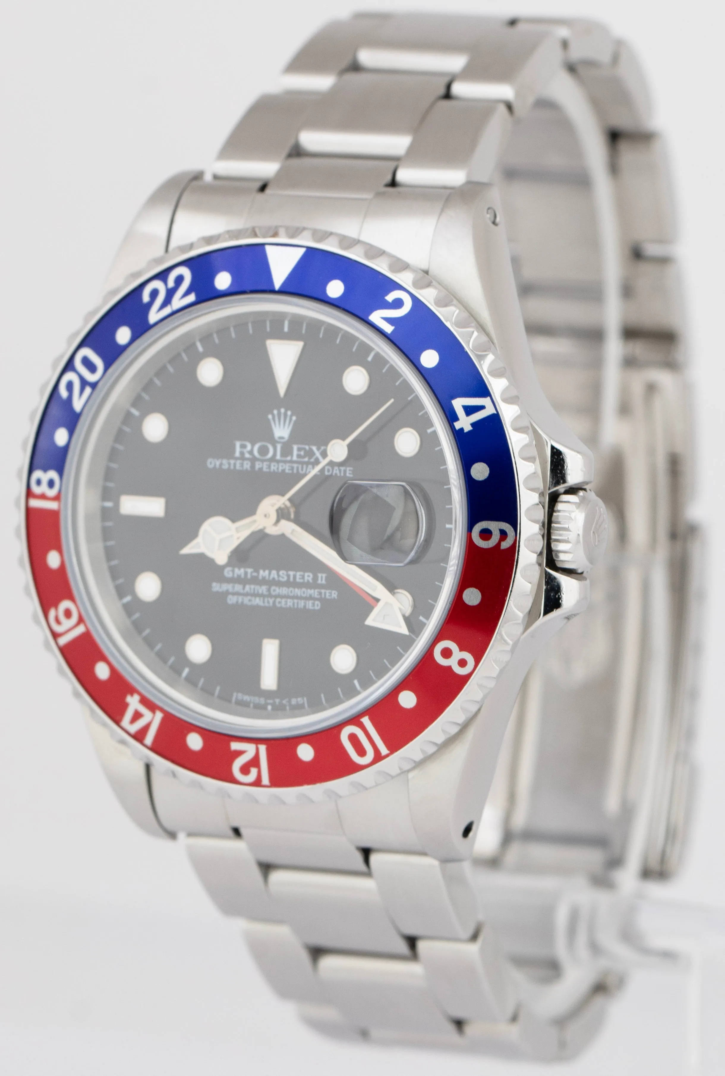 Rolex GMT-Master II 40mm PEPSI Blue Red Stainless Steel Automatic Watch 16710