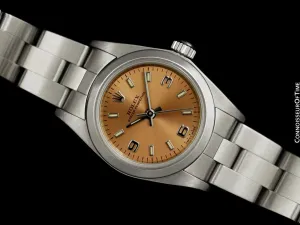 Rolex Ladies Oyster Perpetual No Date Watch with Pink Dial, Ref. 76080 - Stainless Steel