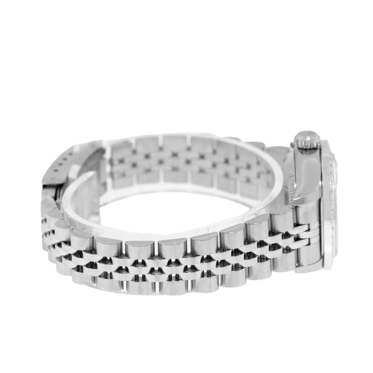 Rolex Lady-Datejust 26mm Stainless Steel Pink Mother of Pearl Deco Roman Dial & Custom Diamond Bezel 69174