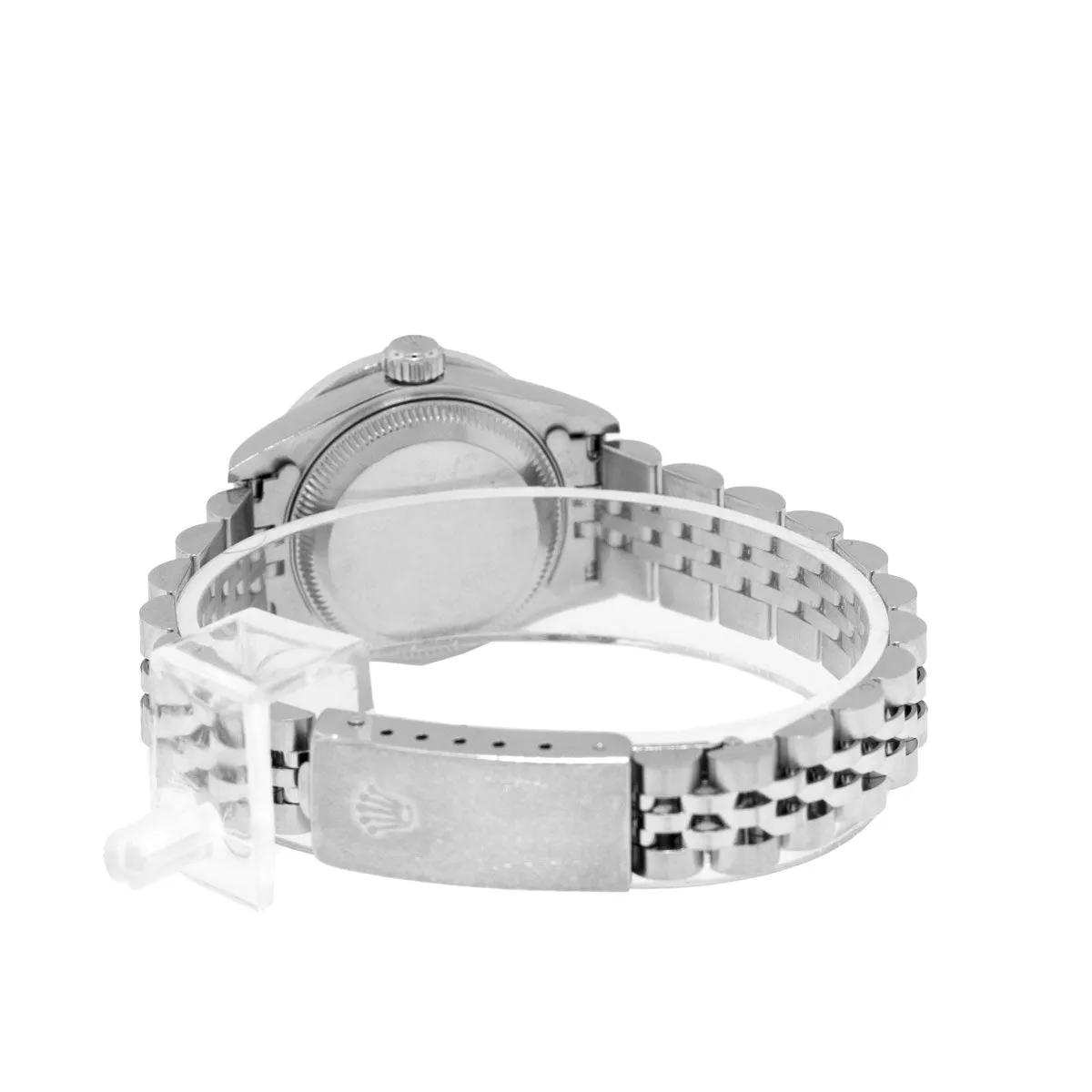 Rolex Lady-Datejust 26mm Stainless Steel Pink Mother of Pearl Deco Roman Dial & Custom Diamond Bezel 69174